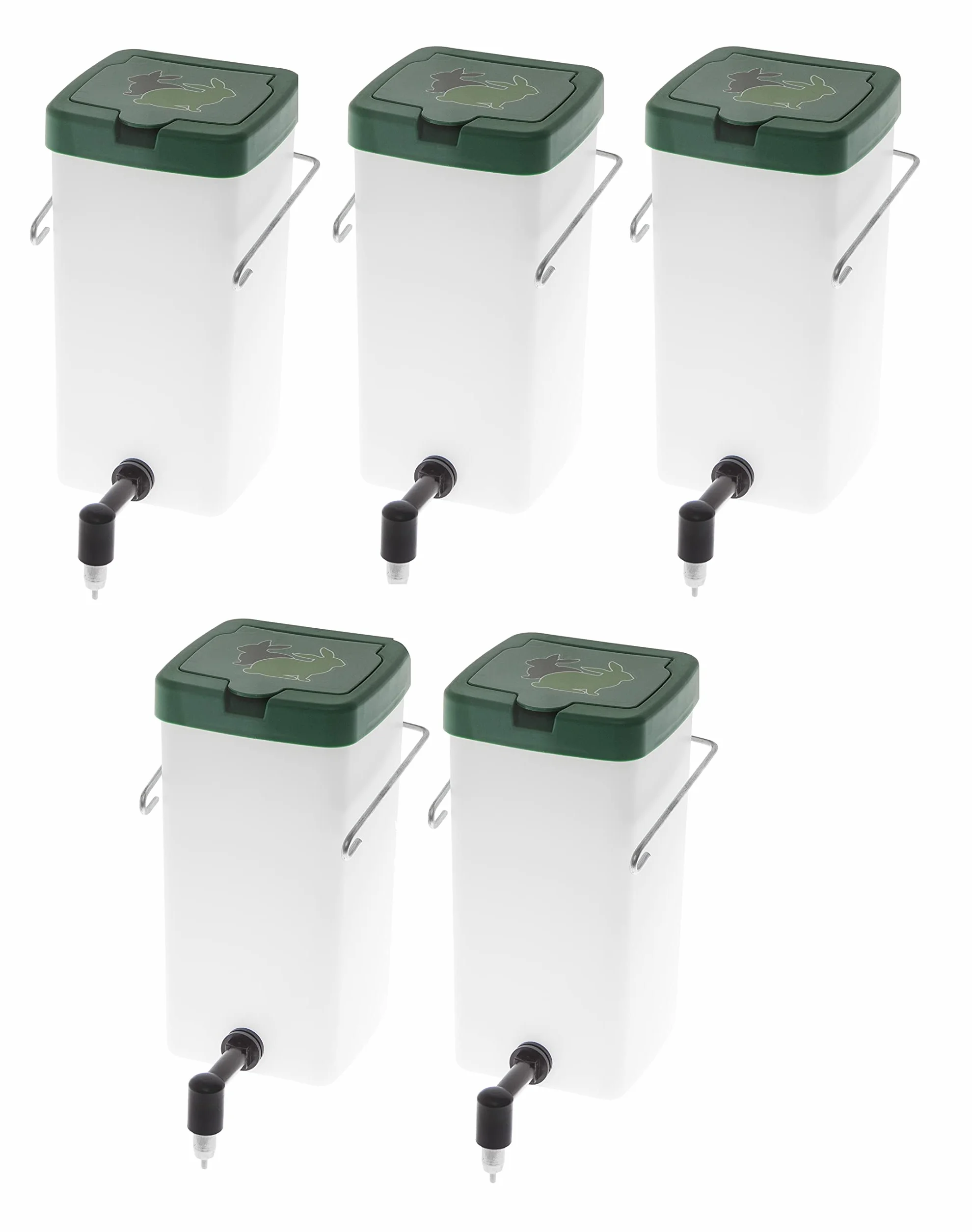 Abreuvoirs à tétons pour rongeurs Lot de 5 Blanc 1 l