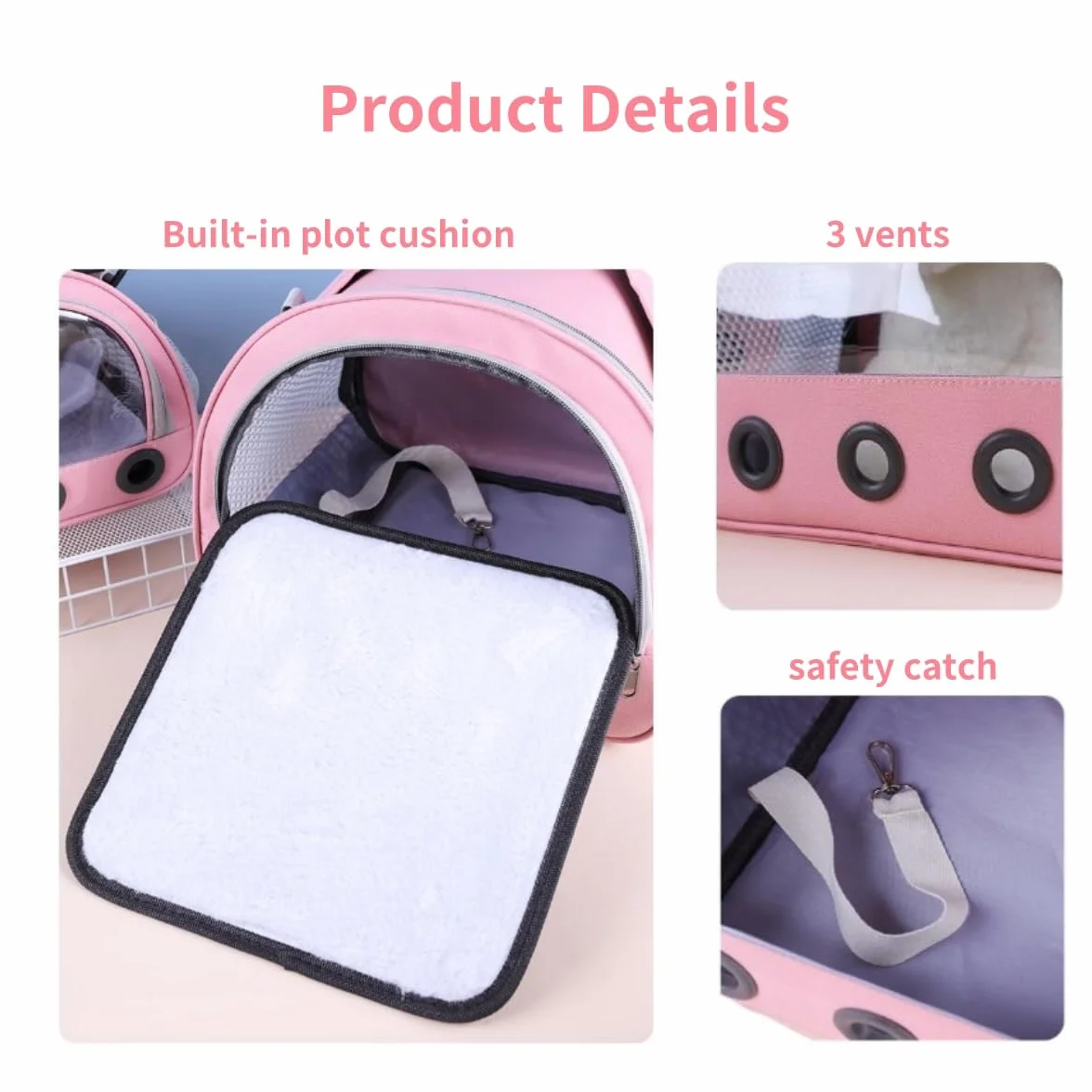 SOONHUA Sac de Transport pour Petits Animaux, Voyage Portable avec Fenêtre Transparente et Maille Respirante pour Cochon d'Inde