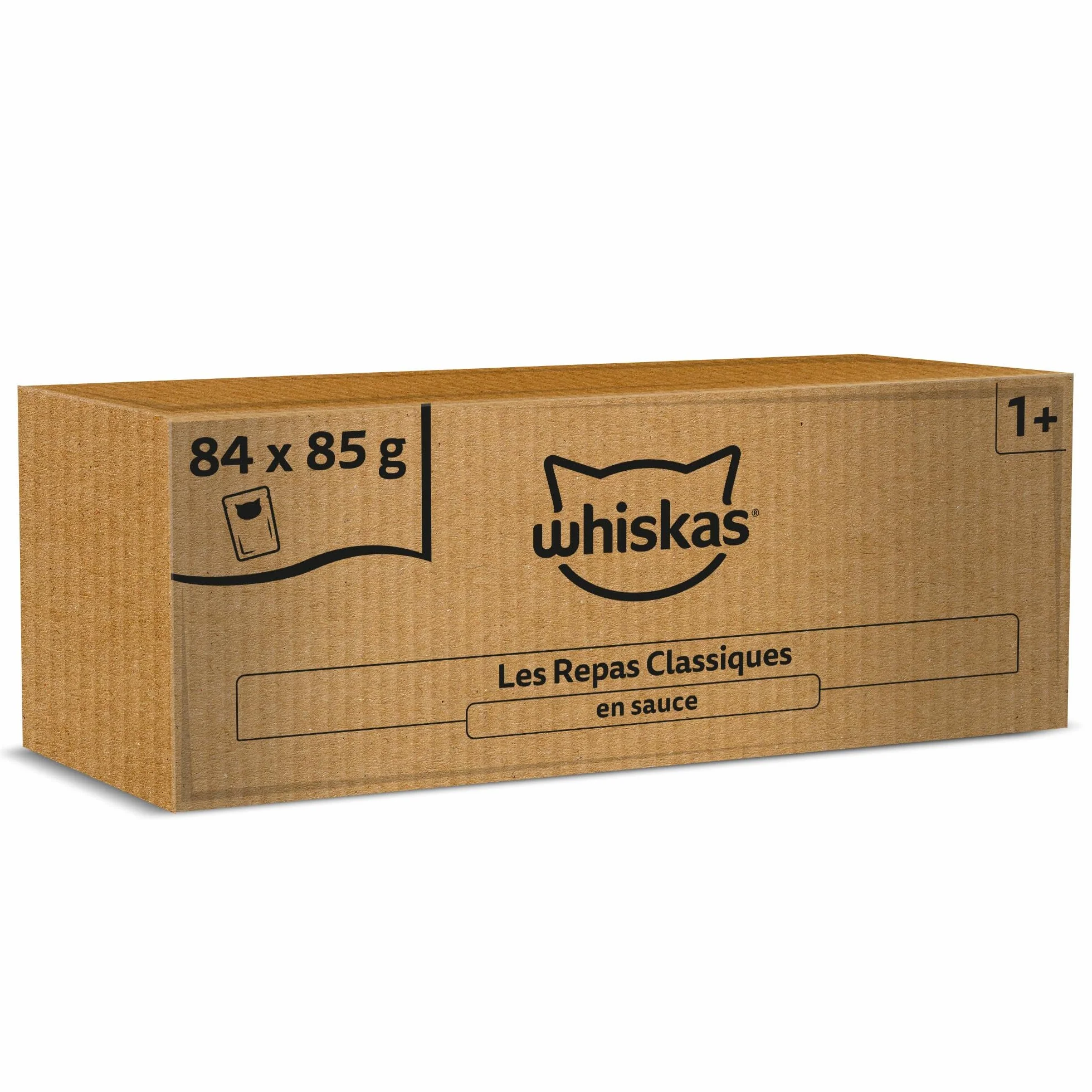 WHISKAS Aliment humide en sauce Chat adulte 84x85g Les Repas Classiques