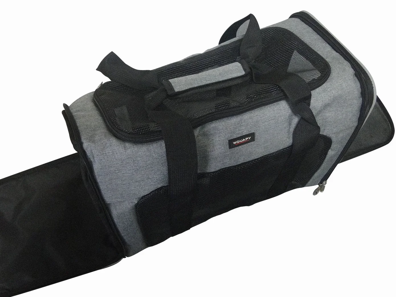 Sac Détente pour Chien et Chat - Sac de Transport en Tissu Nylon Résistant - Taille Medium - Gris