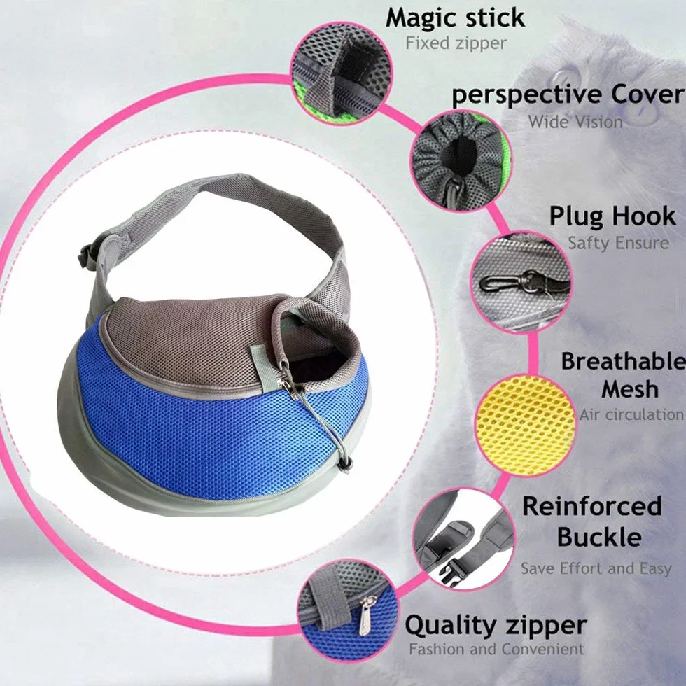 Sac de Transport pour Chat et Chien Bandoulière Épaule Sling