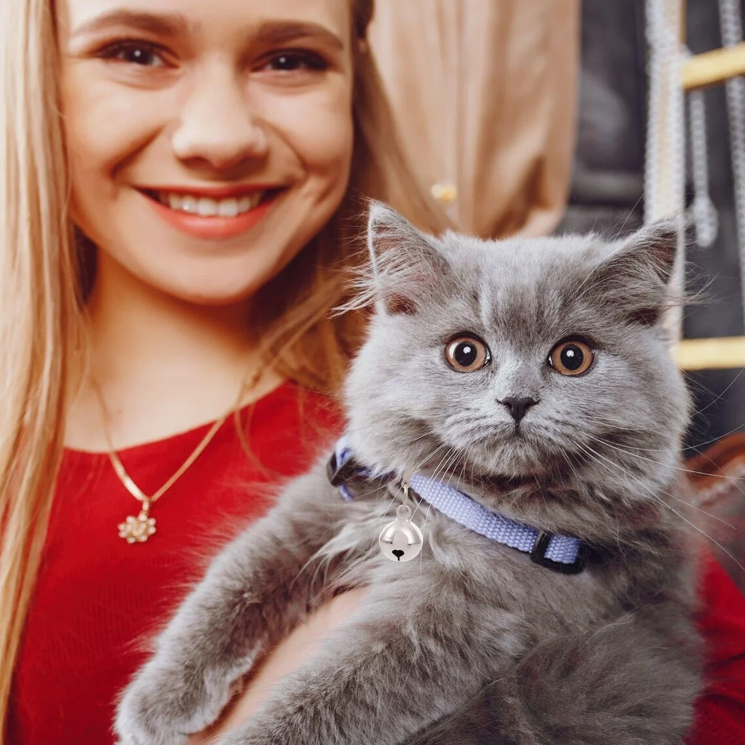 13 Pendentifs de Cloche Colorés pour Animaux de Compagnie, Cloches de Collier, Porte-Clés Décoratifs