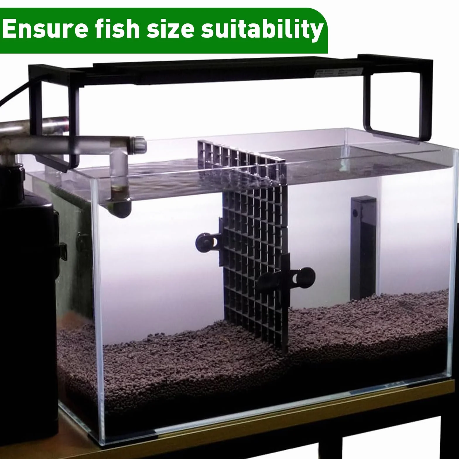 LINLAN 4 pièces grilles en Plastique pour Aquarium 15 x 30 cm Séparateurs Filtration Protection Fond Blanc