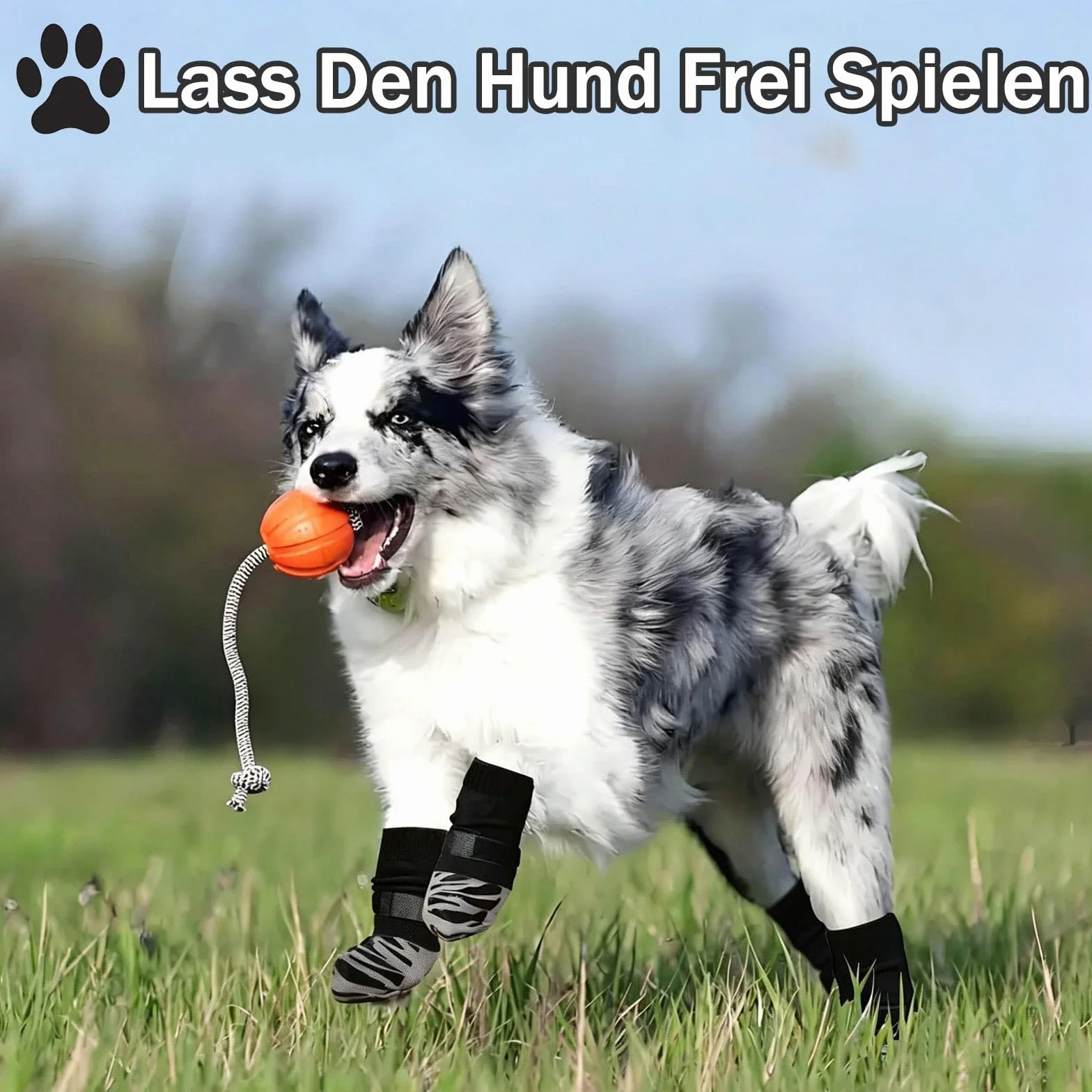 Chaussettes Anti-léchage pour Chiens Antidérapant Imperméable Taille Moyenne et Grande 2 Paires