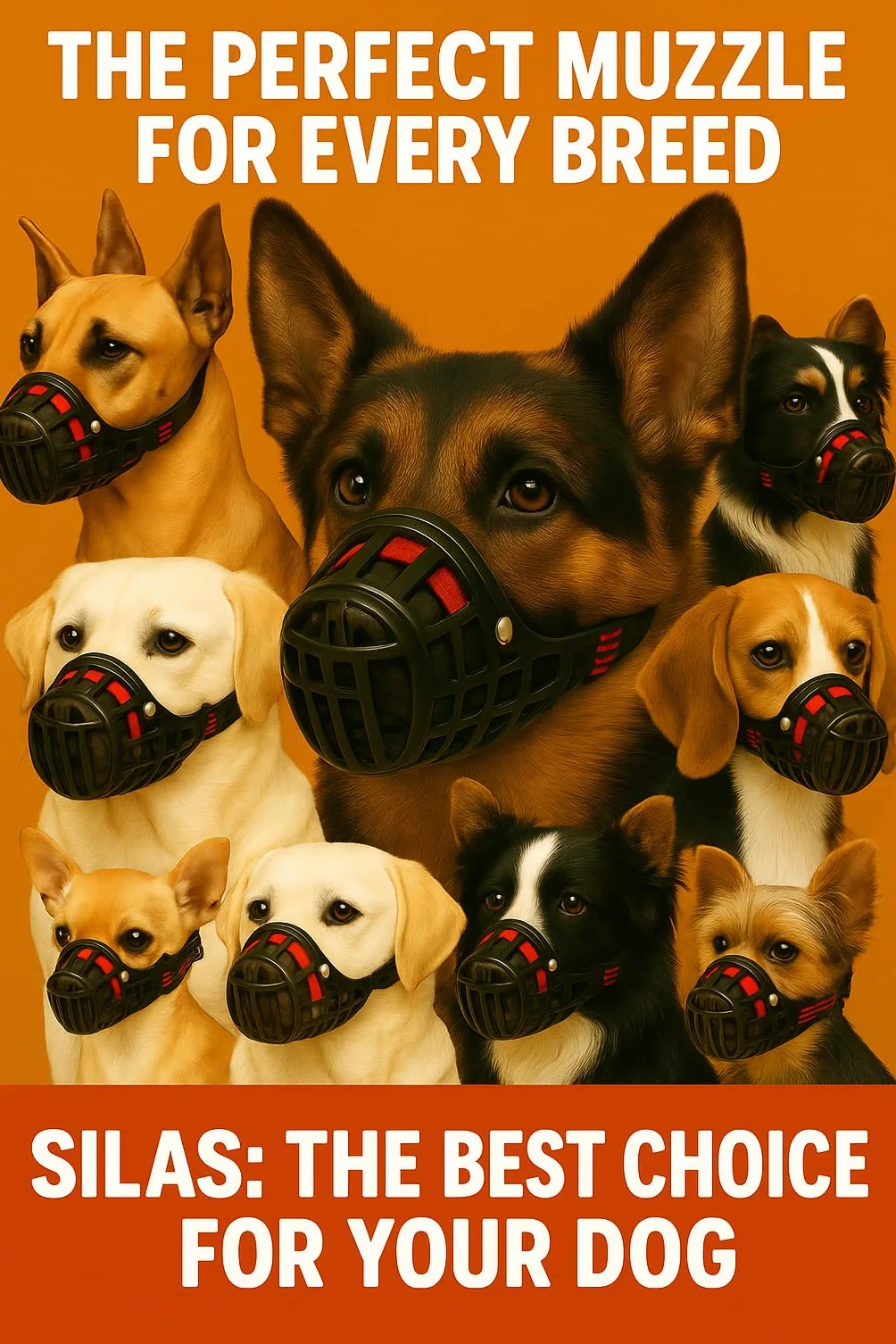 Muselière Chien - Museliere pour Chiens - Taille XS: Nuque 26-37cm, Nez 4x4,5cm - idéal pour Les promenades - Flamingo Muselière Chien Silas Noir