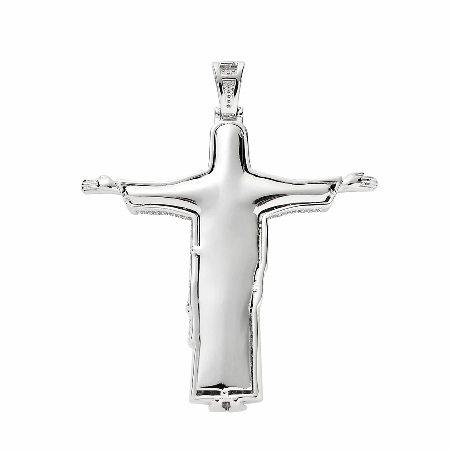 Pendentif Croix Jésus Or Hip-hop
