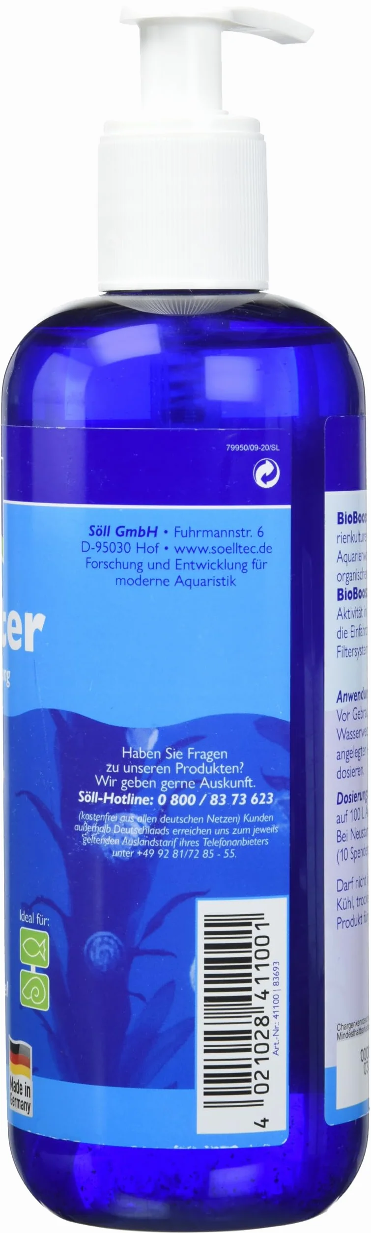 Söll BioBoost 500 ml – Détachant efficace des nitrates pour aquarium, réduction rapide des polluants biologiques