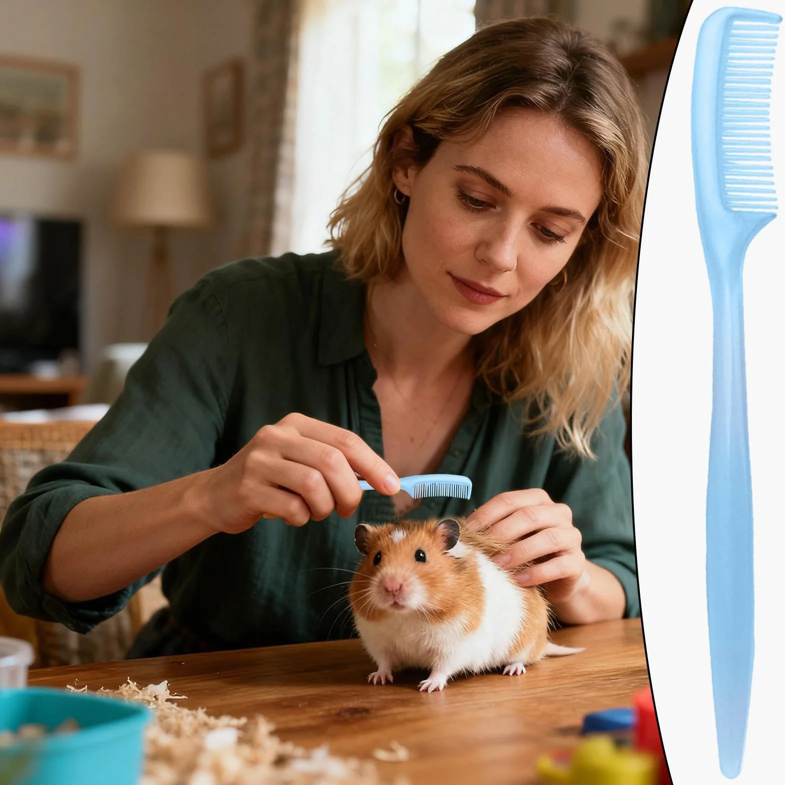 Brosse de nettoyage pour petits animaux | Brosse de nettoyage pour hamster, furet d'intérieur, pelage, peau sensible, soins quotidiens