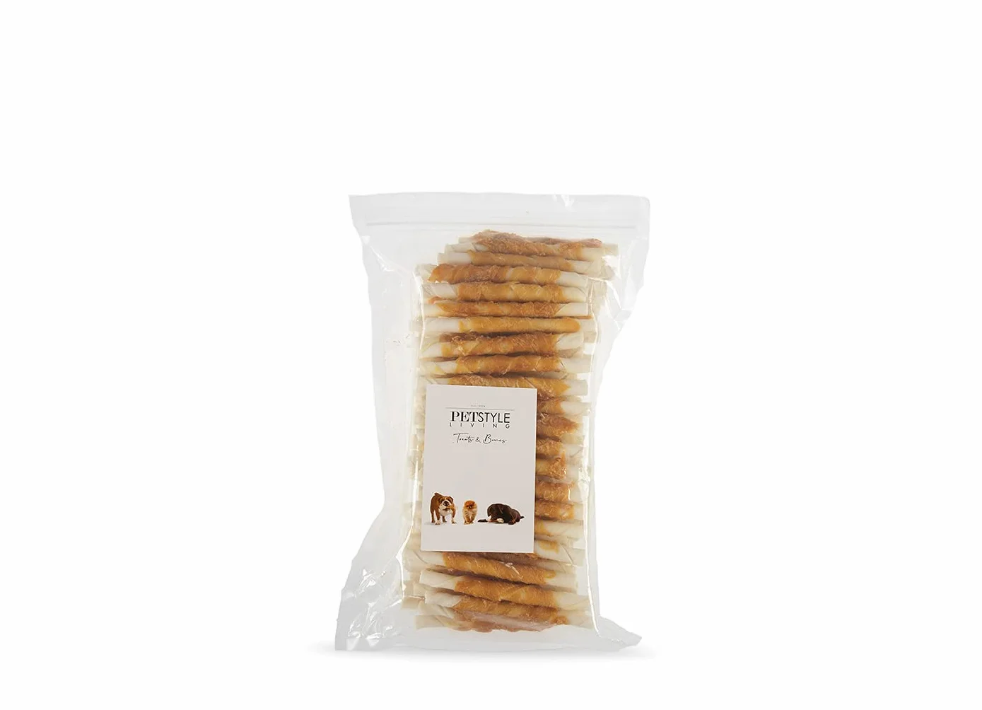 Bâtonnets à Mâcher au Poulet pour Chien 12,5cm 100 Pièces