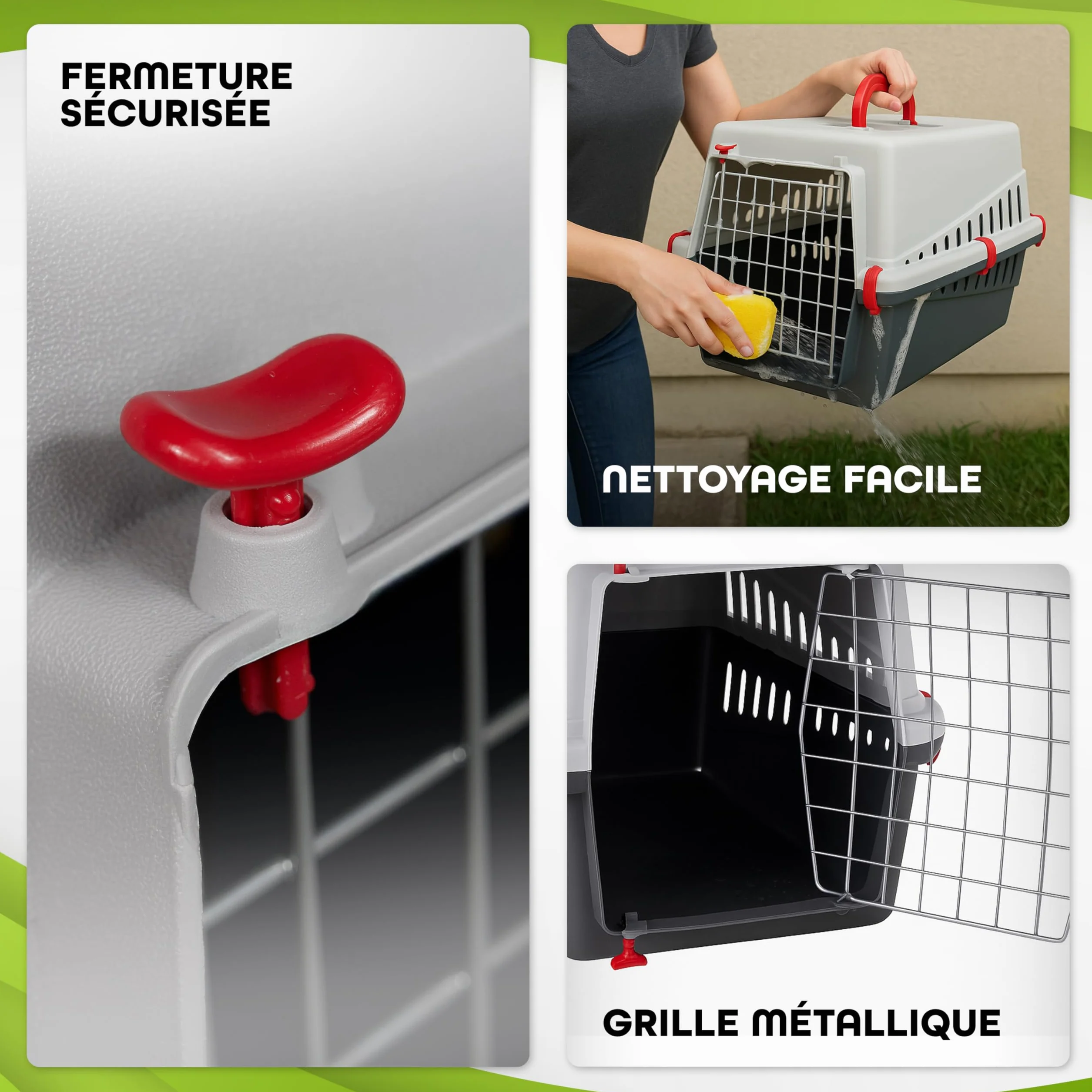 Caisse de Transport pour Chat Métal 50 x 33 x 32 cm 1,14 kg Bleu