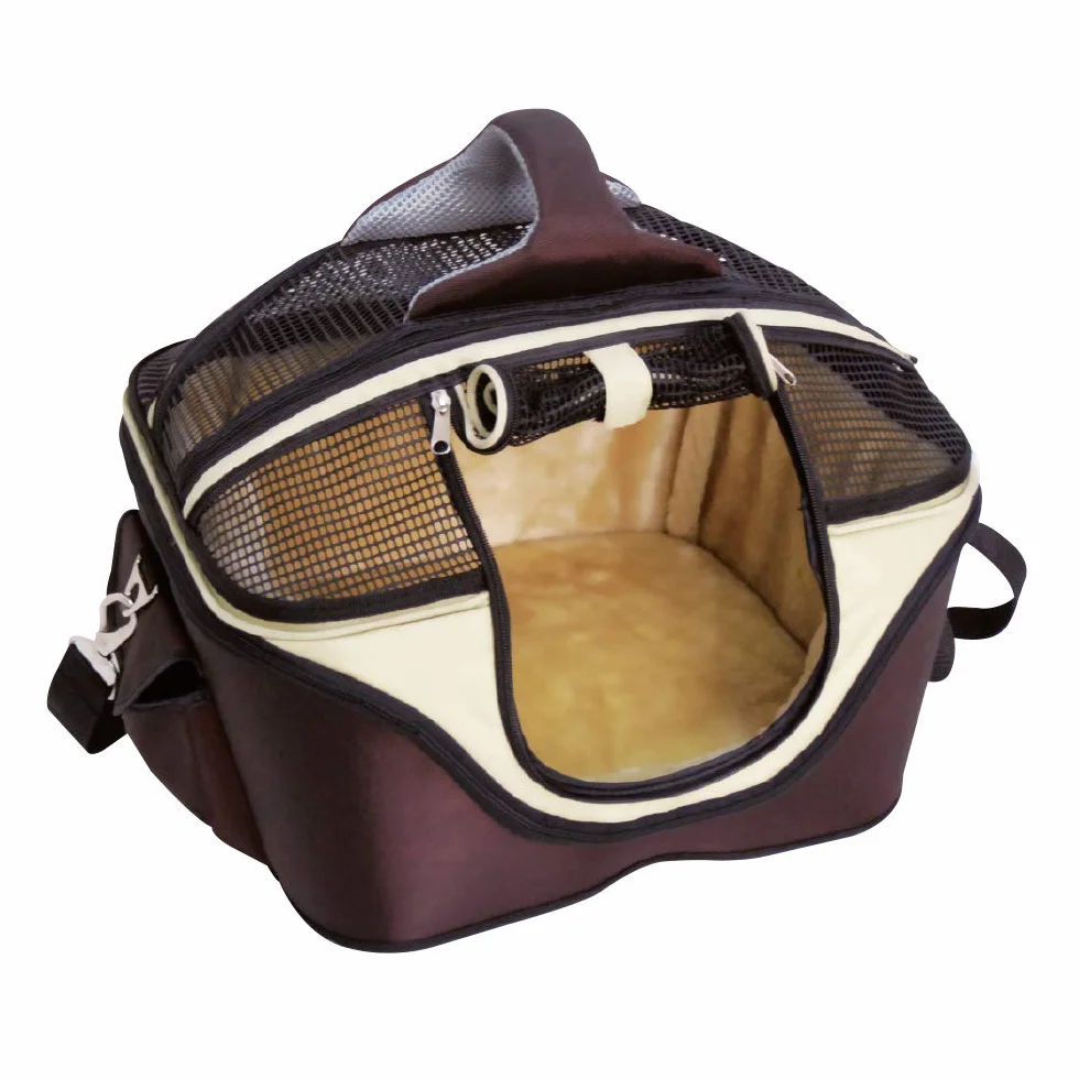 CROCI FAST&EASY Sac 2en1 transport et panier couchage chien chat bandoulière animal Taille S 12 kg