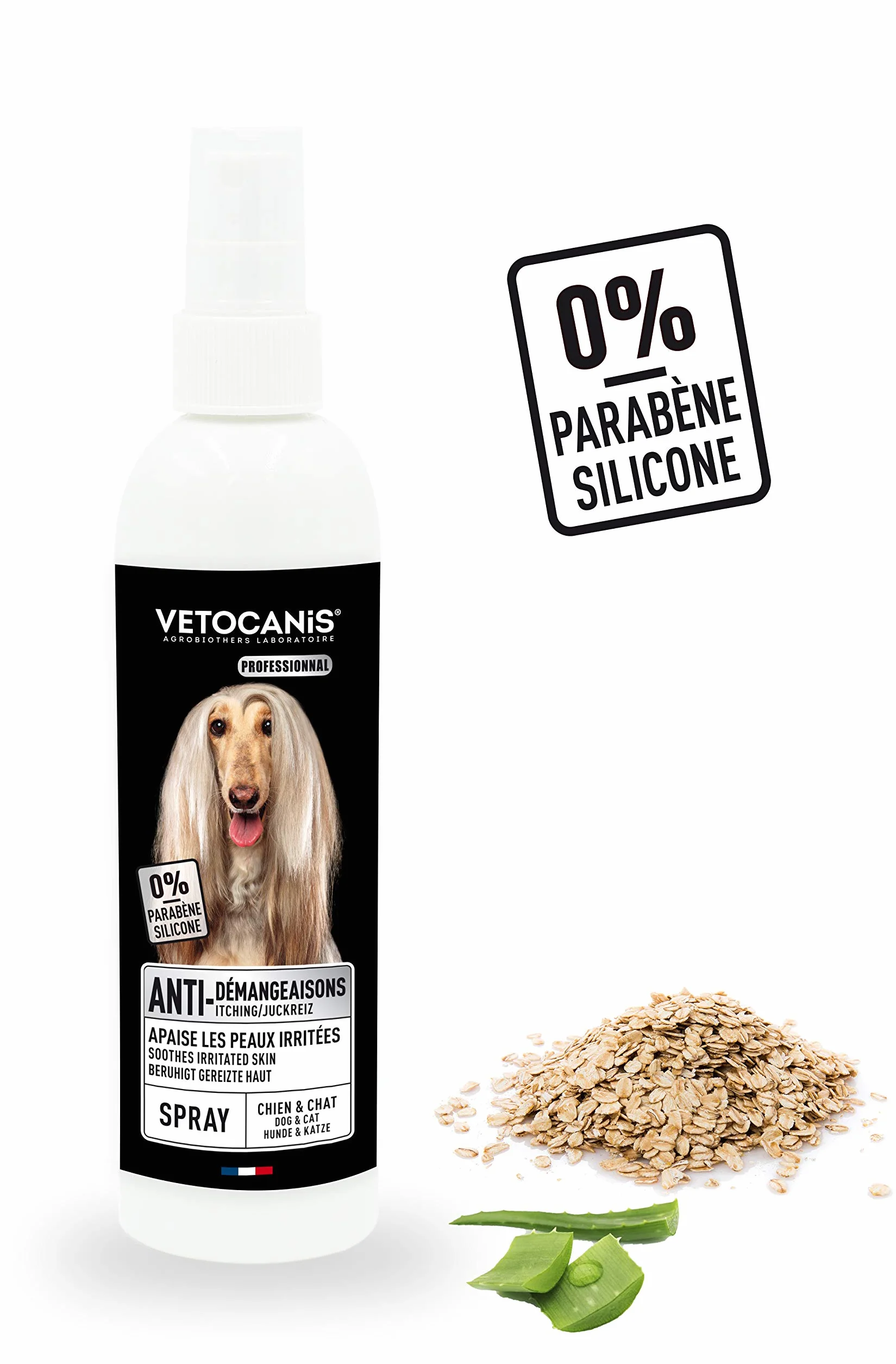 Vetocanis Spray Anti Démangeaisons pour Chien à l'Aloé Vera 250 ml