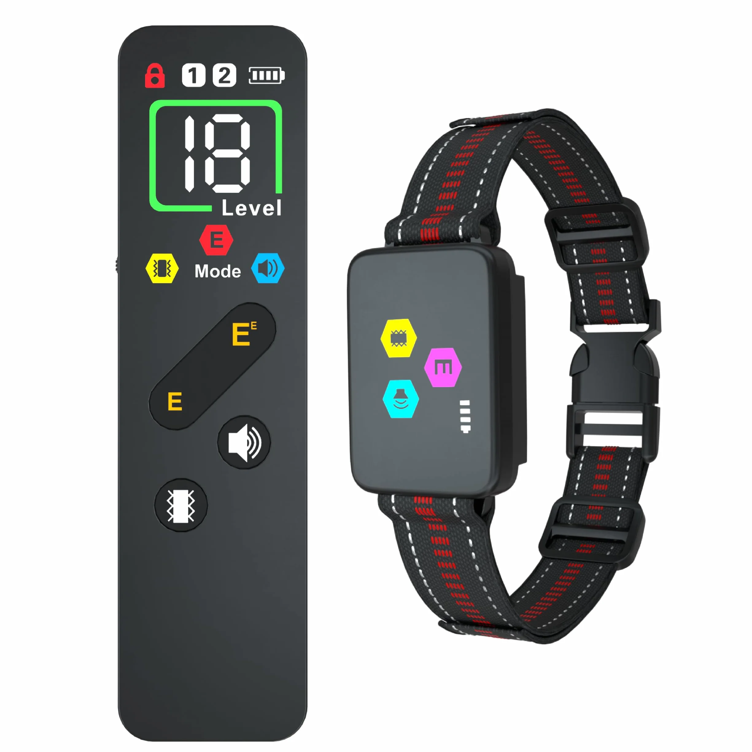 Collier de Dressage pour Chien Meloive, Portée 3000 Mètres, 3 Modes Vibration/Choc/Son, Rechargeable