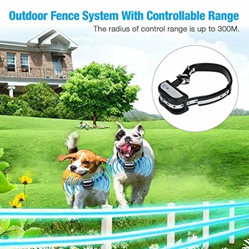 Cutecool Clôture électrique sans Fil pour Chien, Système de Confinement Rechargeable étanche IP65