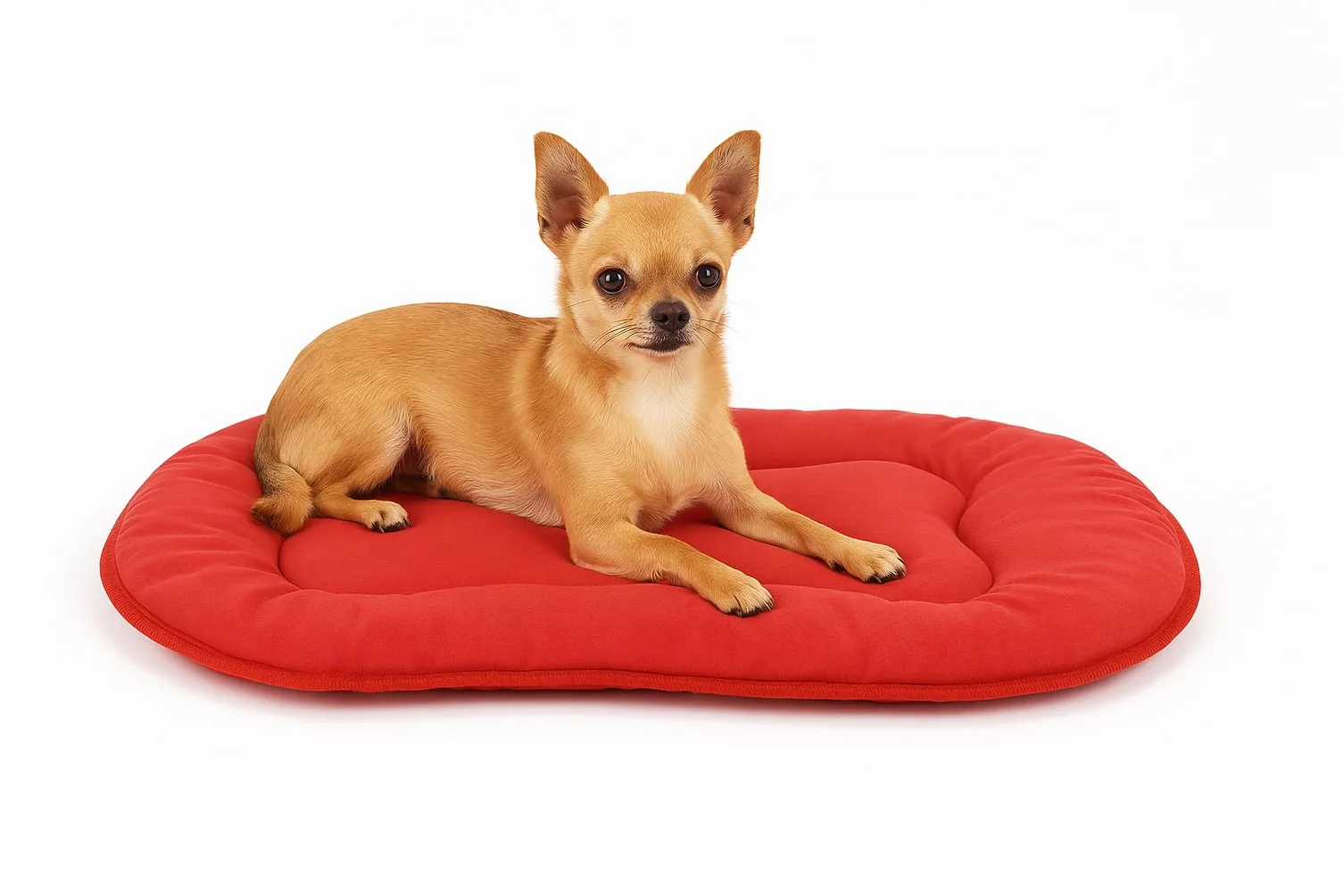 Coussin Chien Chat 45x33x3cm Flamingo Firenze Ovale Rouge