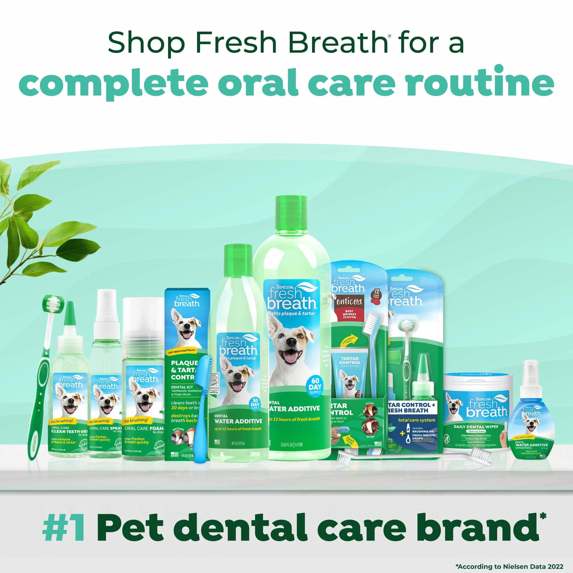 TropiClean Fresh Breath Finger Lingettes dentaires, 50 pièces