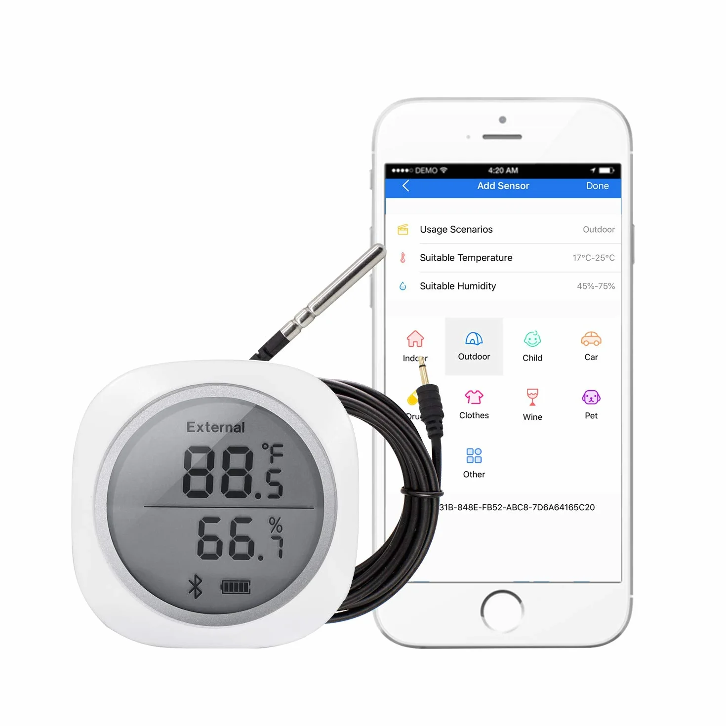 Inkbird IBS-TH1 Plus Thermomètre Hygromètre Numérique Bluetooth avec Sonde pour Terrarium Cave
