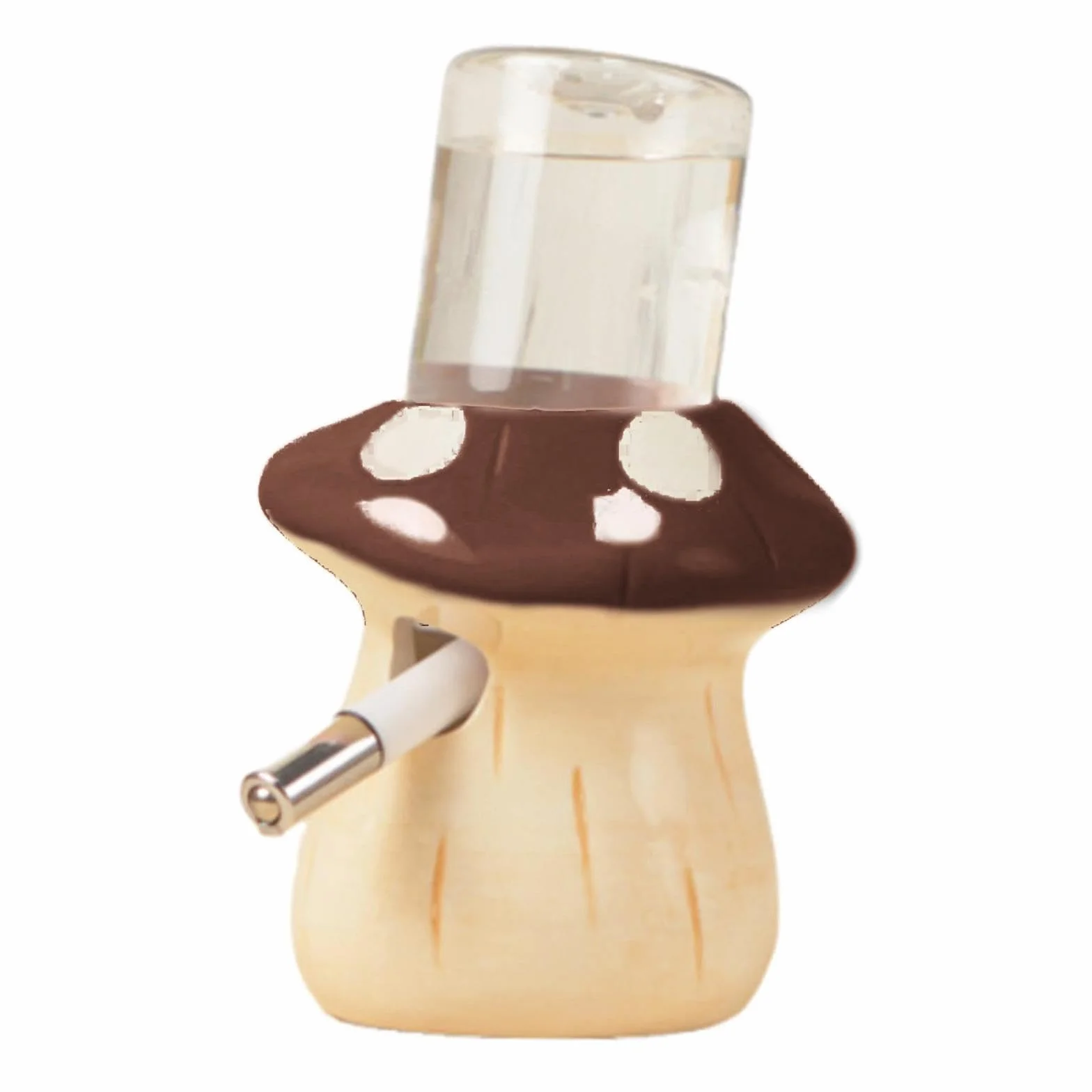 Sharplace Bouteille d'eau pour Hamster en Céramique à Motifs, Distributeur pour Petits Animaux, Brun