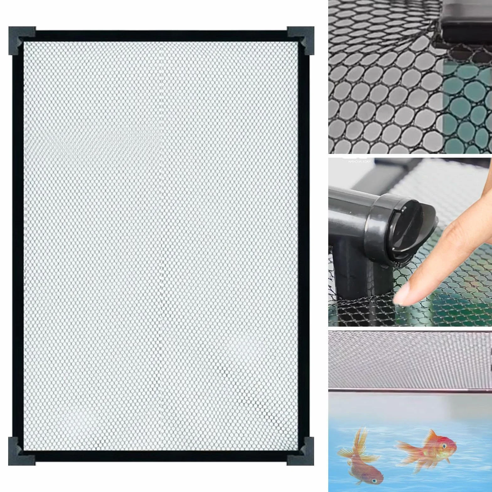 Couvercle d'aquarium Filet de Remplacement Anti-Saut 80cmx40cm