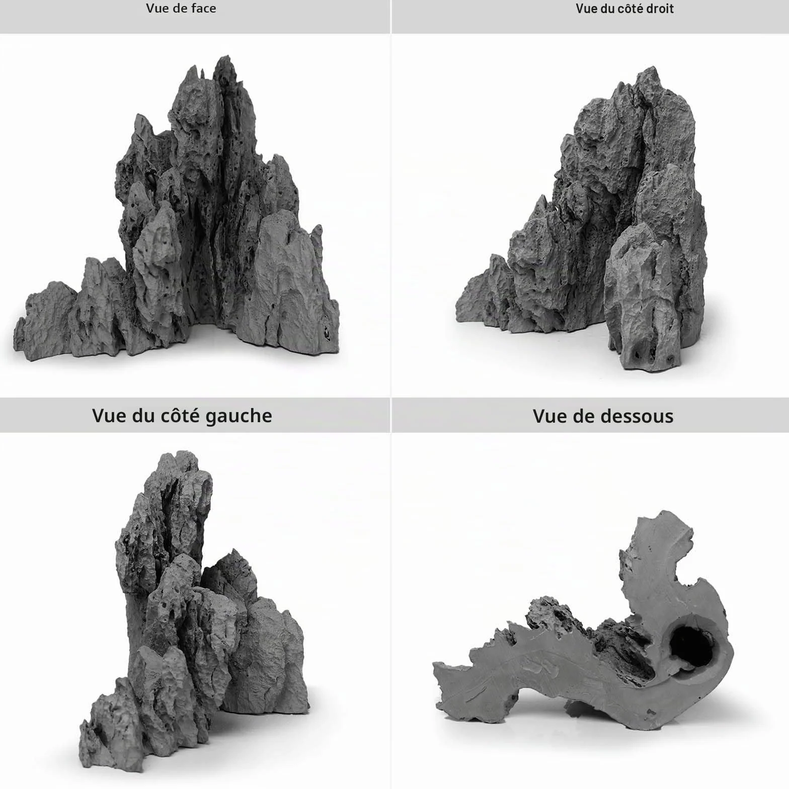 FZONE Pierres d'aquarium Seiryu pH Neutre Résine Rochers Aquascaping