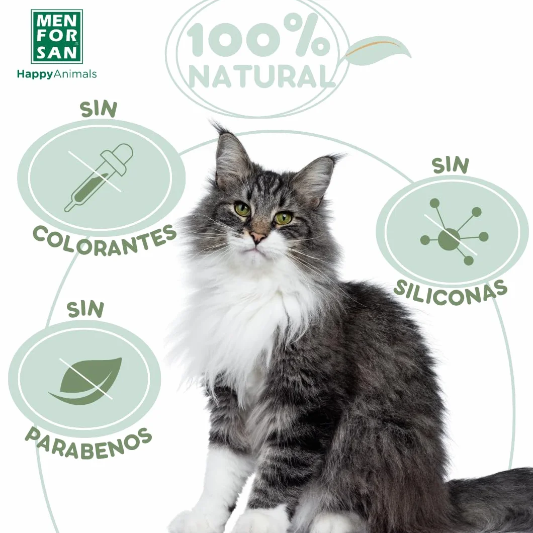 MENFORSAN Shampooing Mousse à l'Aloe Vera pour Chats 200ml, Nettoie sans Eau