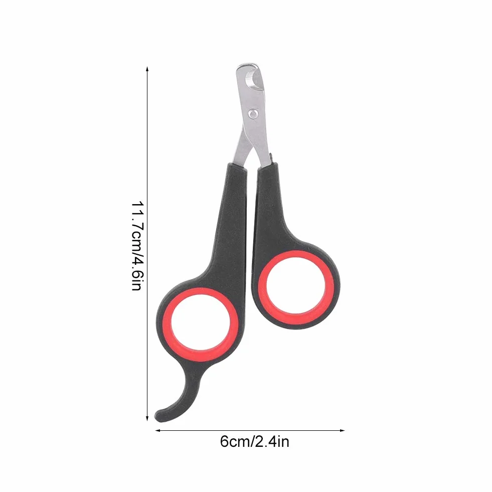 Coupe-Ongles pour Oiseaux, Outil de Toilettage pour Petits Animaux, Ciseaux Noire et Rouge