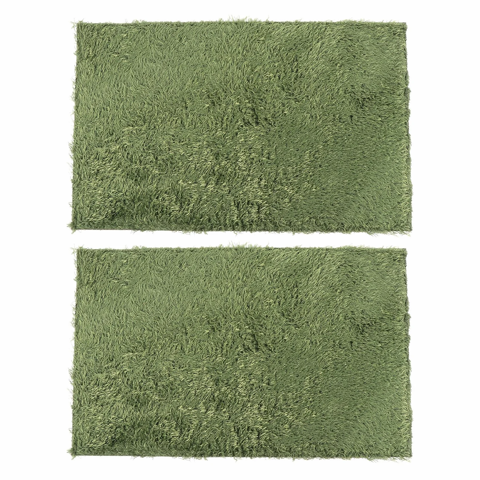 Lot de 2 Tapis pour Reptiles et Tortues en Coton Vert Imperméable Réutilisable