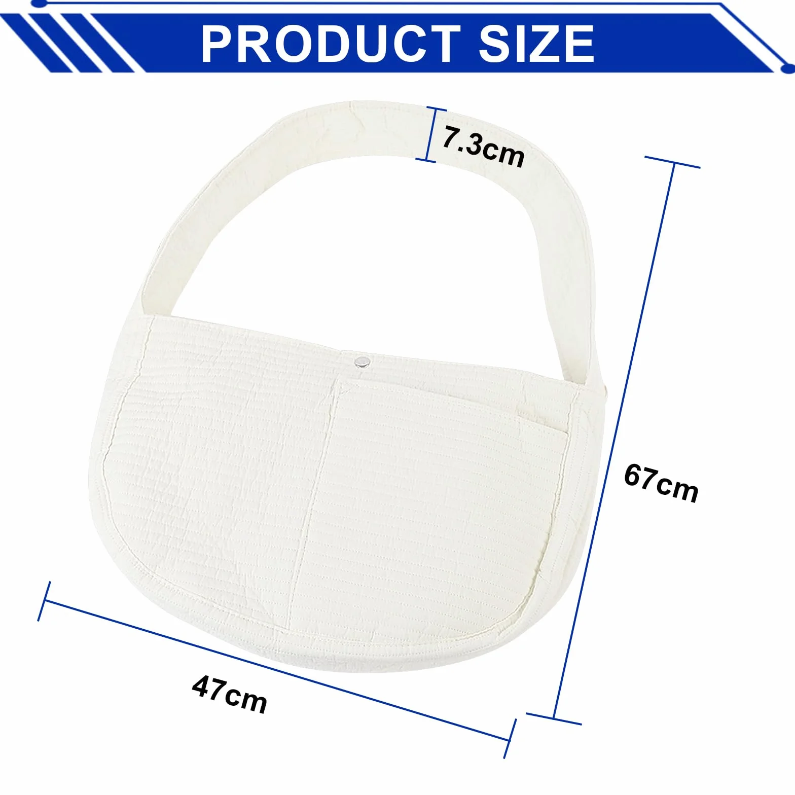Sac de Transport pour Chien 5kg Portable Petit Chien Chat Blanc
