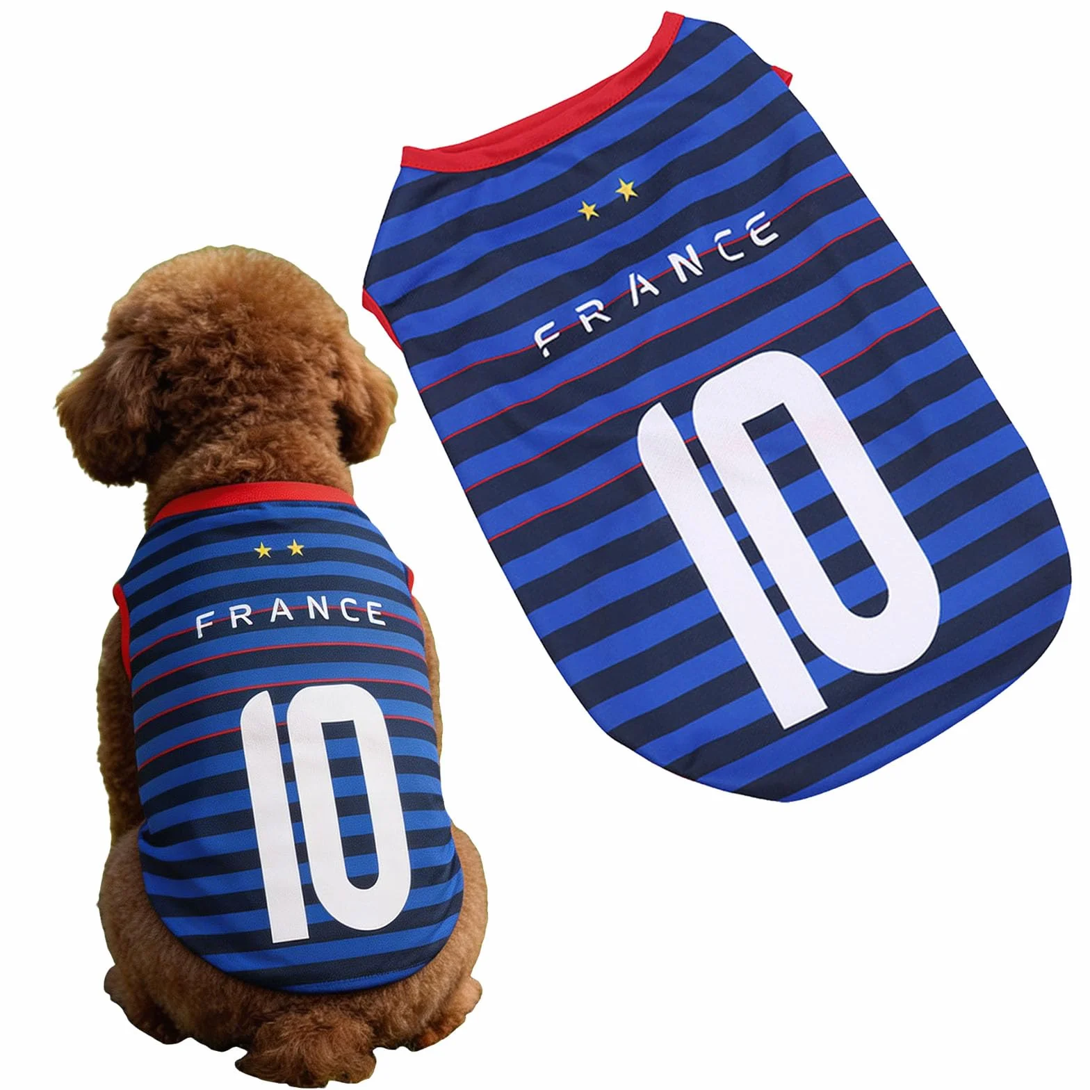 Maillot de Foot sans Manches pour Chien T-Shirt Animal de Compagnie Tailles S à 5XL