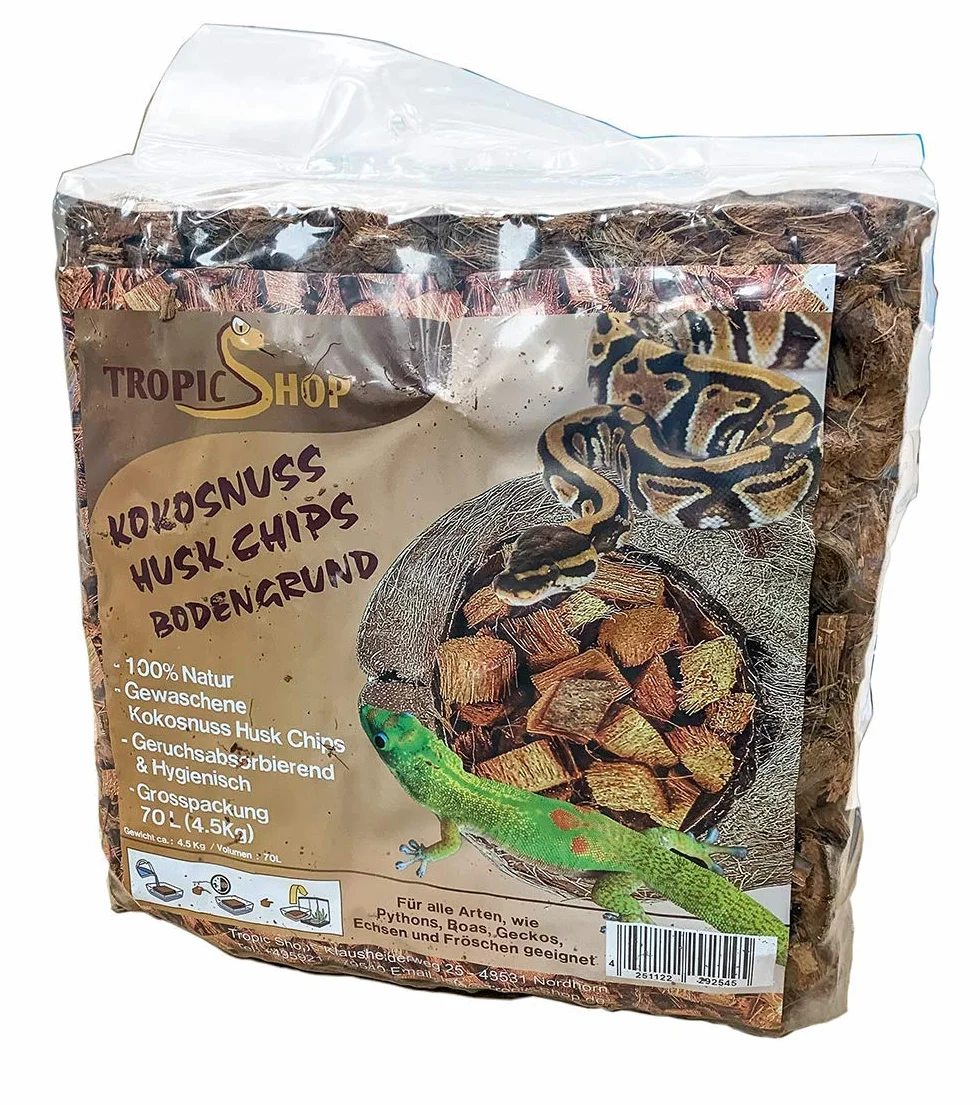 TropicShop Noix de coco pour terrariums - Pour serpents, tortues, lézards, etc. (4,5 kg - Balles grosses grain 16-24 mm)