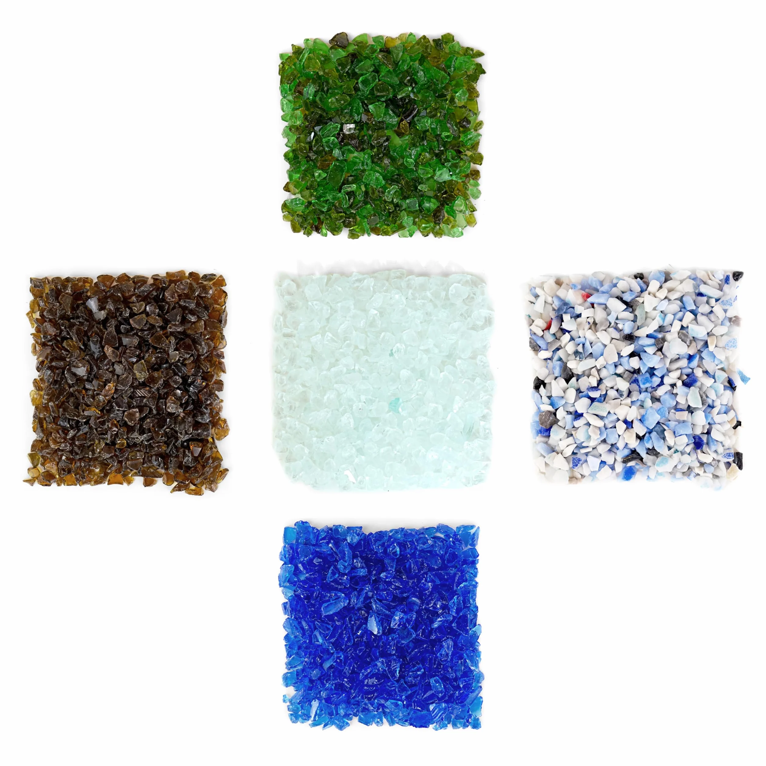 Verre Pilé Multicolore 1,8 kg 4-8 mm pour Artisanat