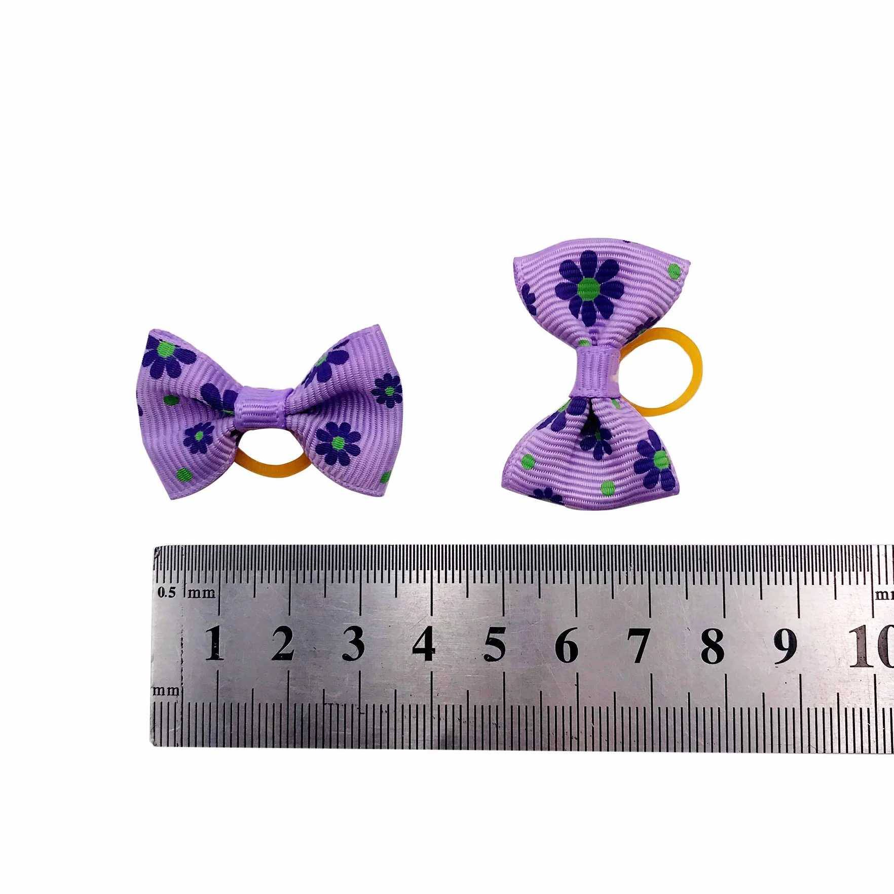 Nœuds pour poils de petit chien avec élastiques en caoutchouc - Accessoires de toilettage pour poils longs