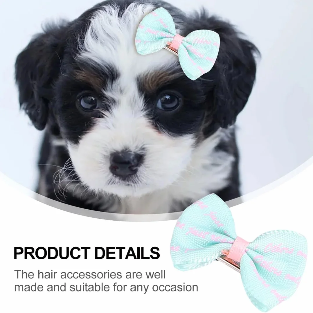 Barrettes pour Chiens Nœud Papillon Petites Pinces à Cheveux Mignon 10 Pièces