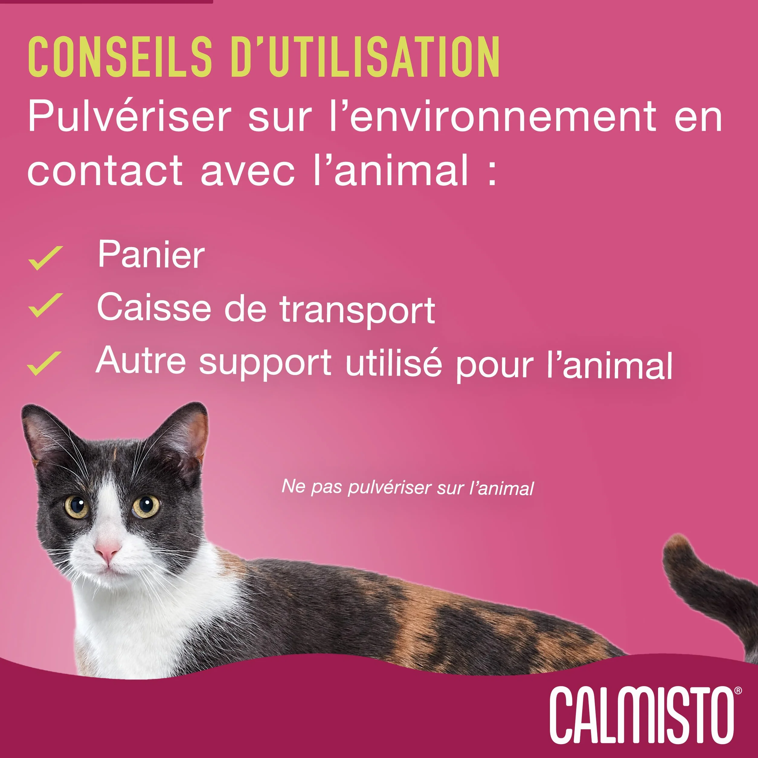 Spray Calmisto Anti-Stress pour Chat 75 ML à Base d'intéromone et de Lavande