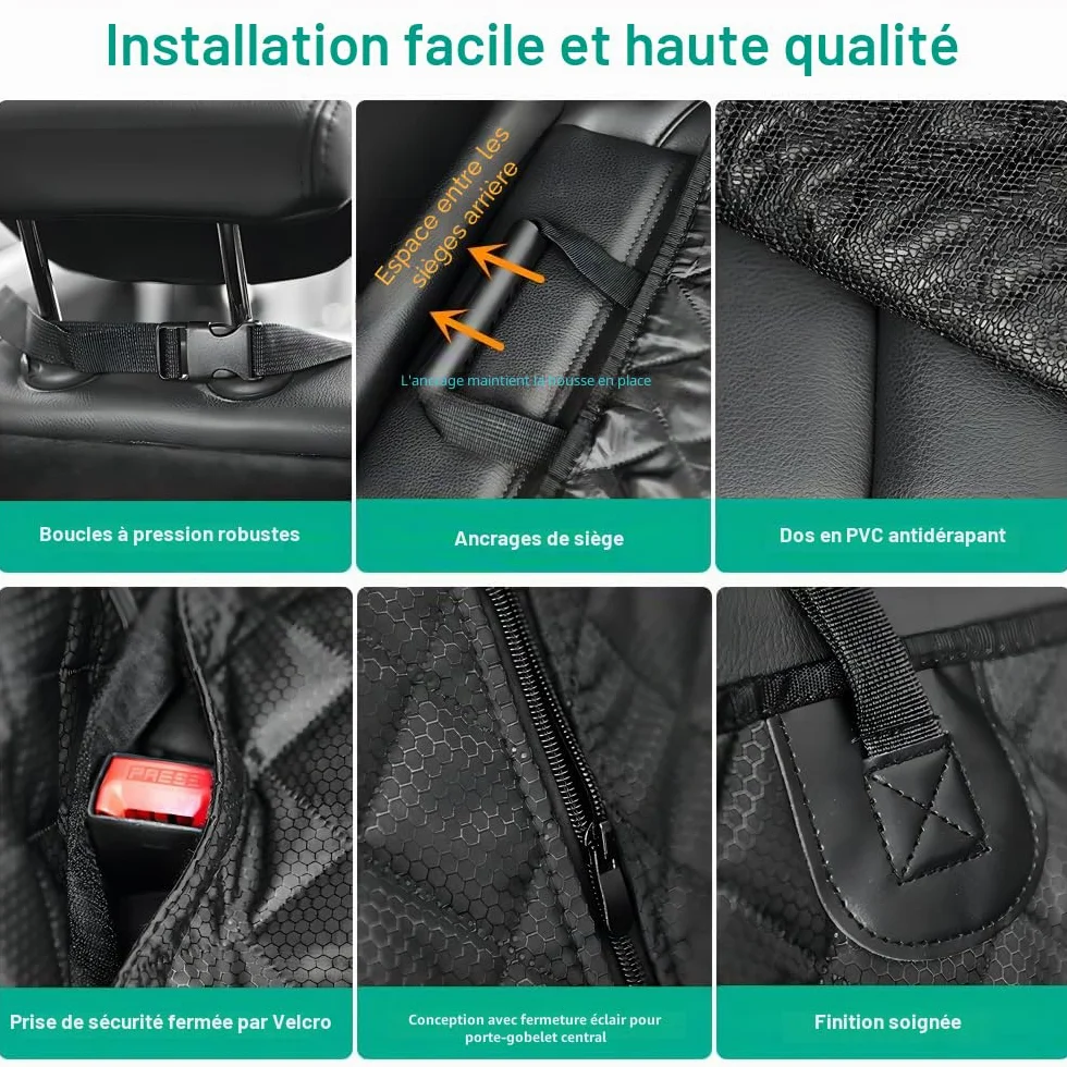 ANOSOSPECIAL Housse Protection Siège Arrière Voiture Imperméable Taille Universelle Chien