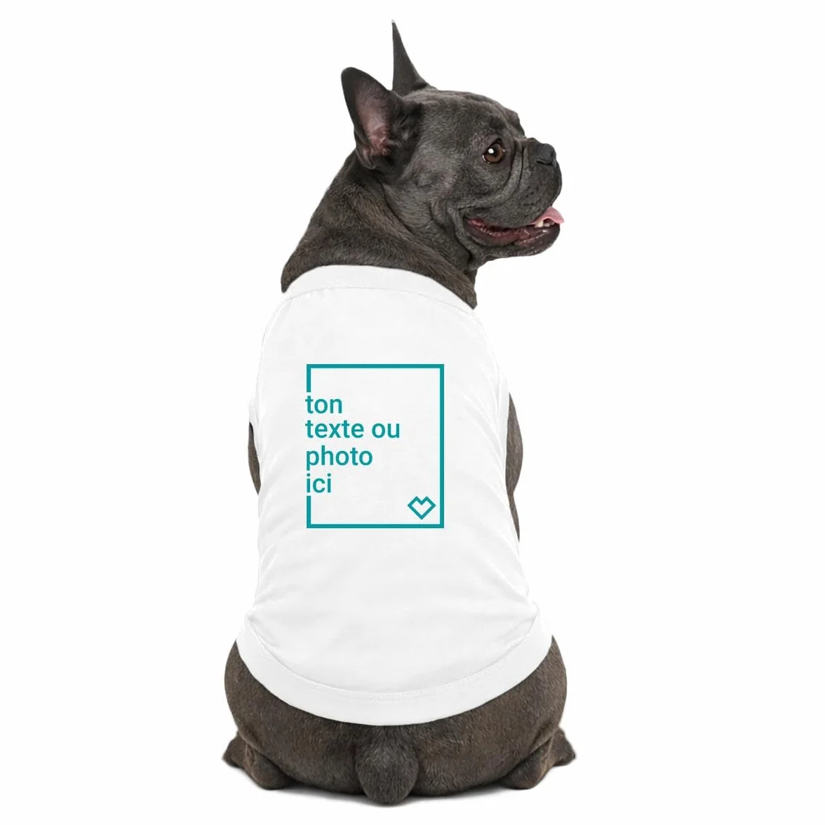 Spreadshirt T-Shirt pour Chien personnalisé XL Blanc sans Manches