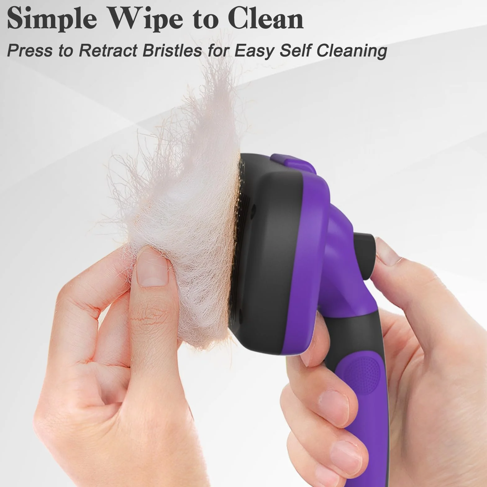 Brosse lissante autonettoyante pour chiens et chats toilettage doux anti-perte anti-épilation