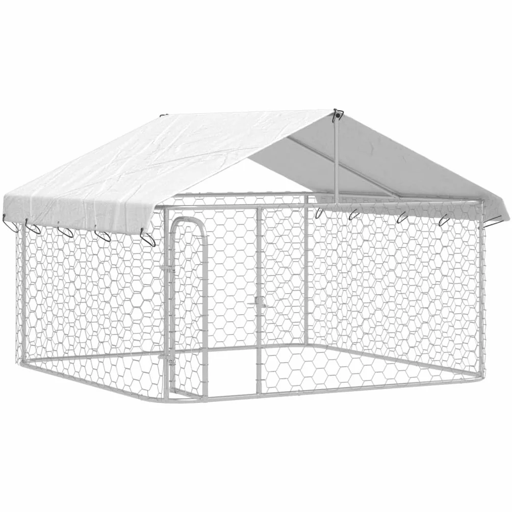 Chenil extérieur avec Toit 200x200x150 cm pour Chiens