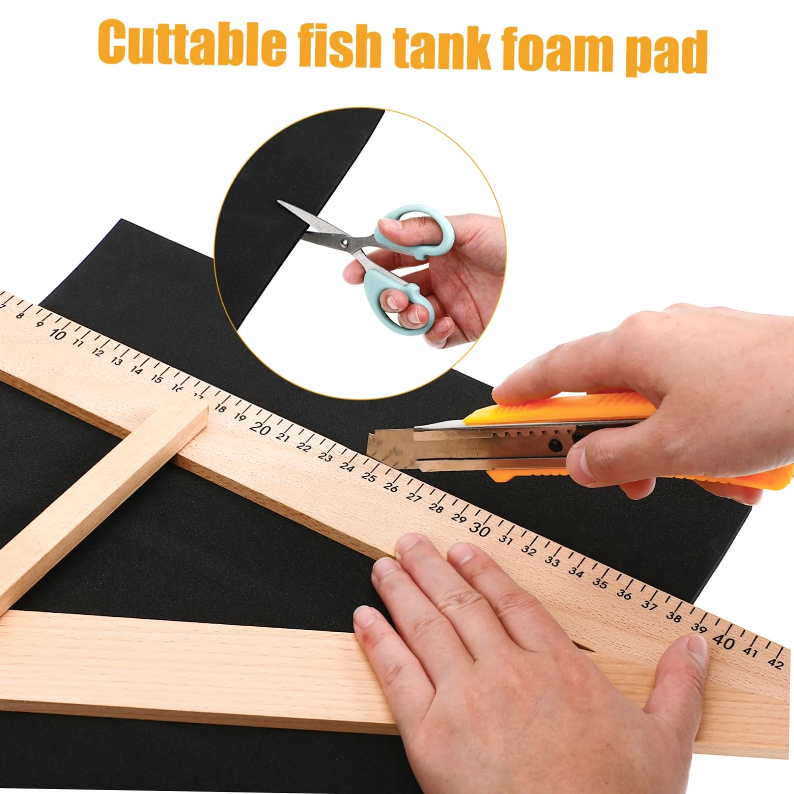 SUPVOX Tapis de Fond pour Aquarium 40x30x0.60cm Tapis Antidérapant en Mousse Épaisse Isolation Thermique Nivellement Réservoir Poissons