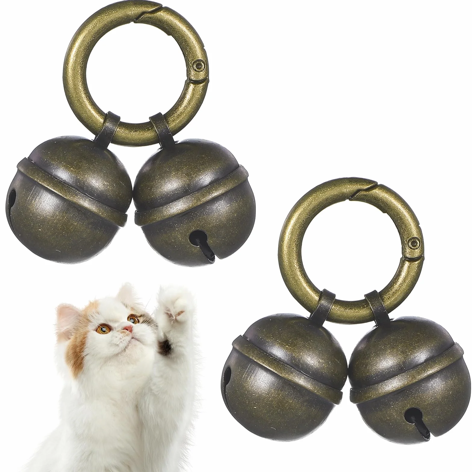 Lot de 2 cloches pour chien et chat collier décoration