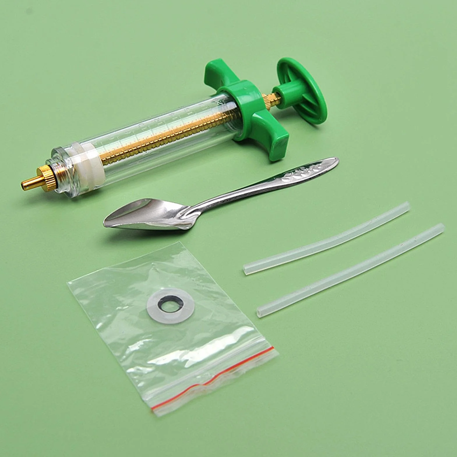 Seringue pour aliments pour jeunes oiseaux avec tuyau souple et cuillère, kit d'injecteur d'alimentation