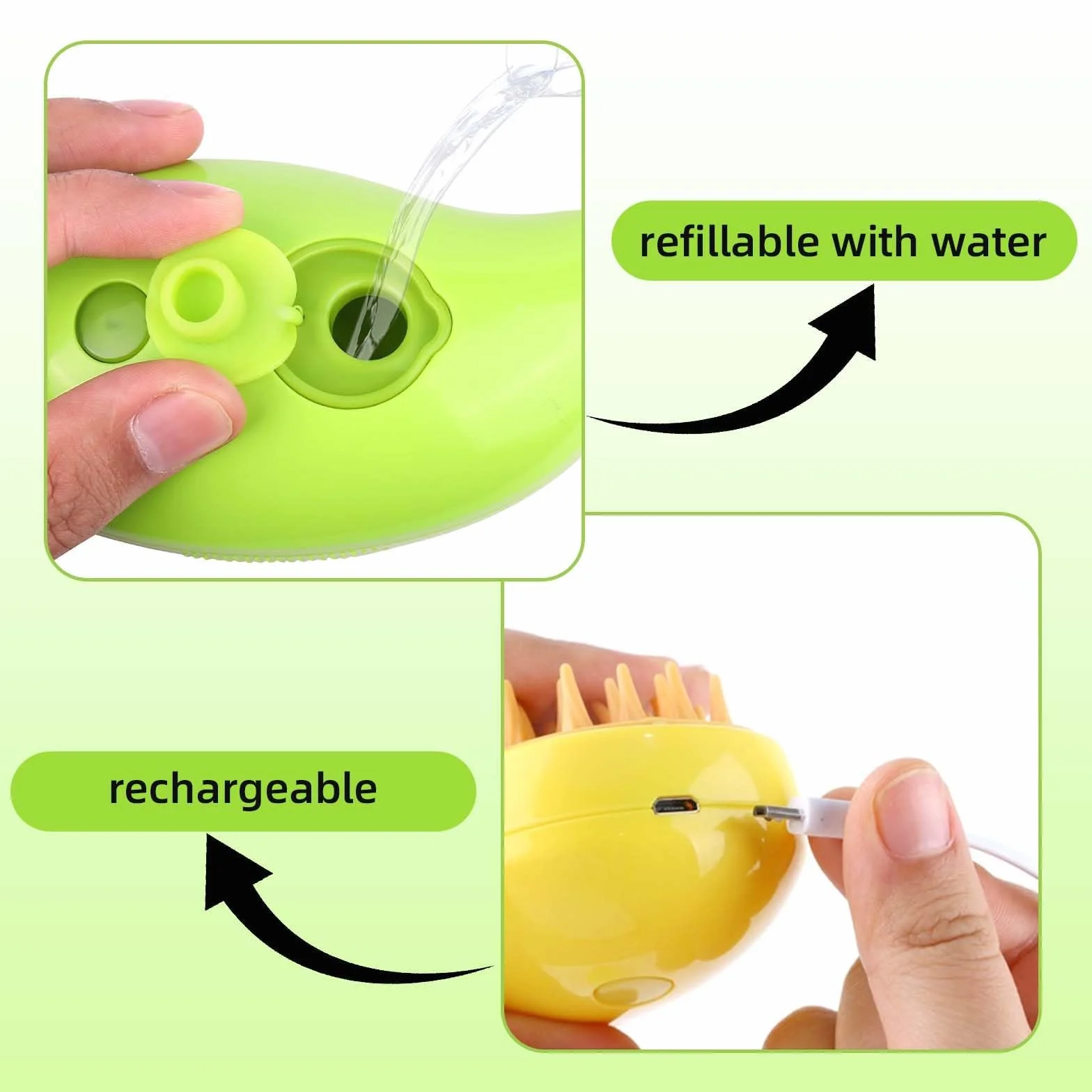 Brosse Vapeur 3 En 1 Peigne De Massage En Spray Pour Chats
