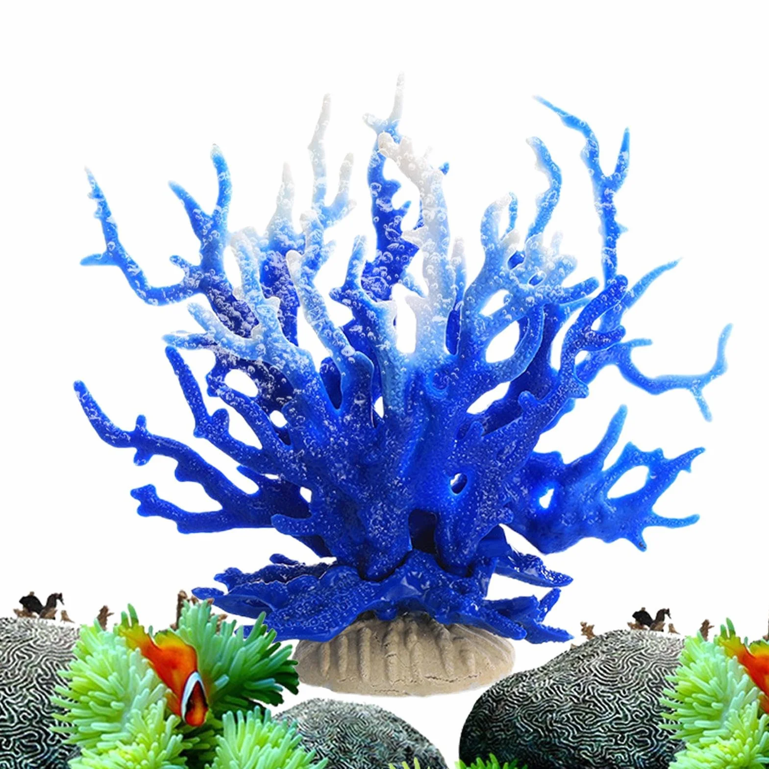 Décor Faux Corail - Corail Artificiel Réaliste 6,7 x 2,6 x 5,5 Pouces pour Salon Maison