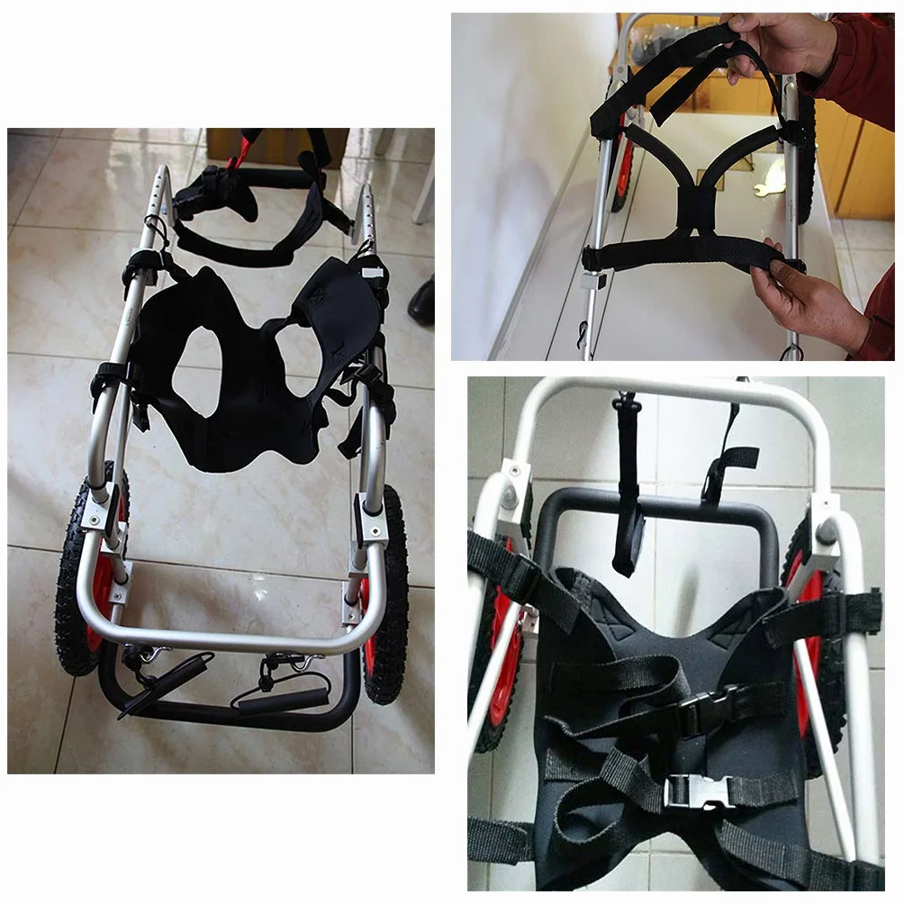 Fauteuil Roulant pour Chien Réglable Léger pour Animaux Handicapés, Chariot de Réadaptation Pattes Arrière Petit Chien Taille L