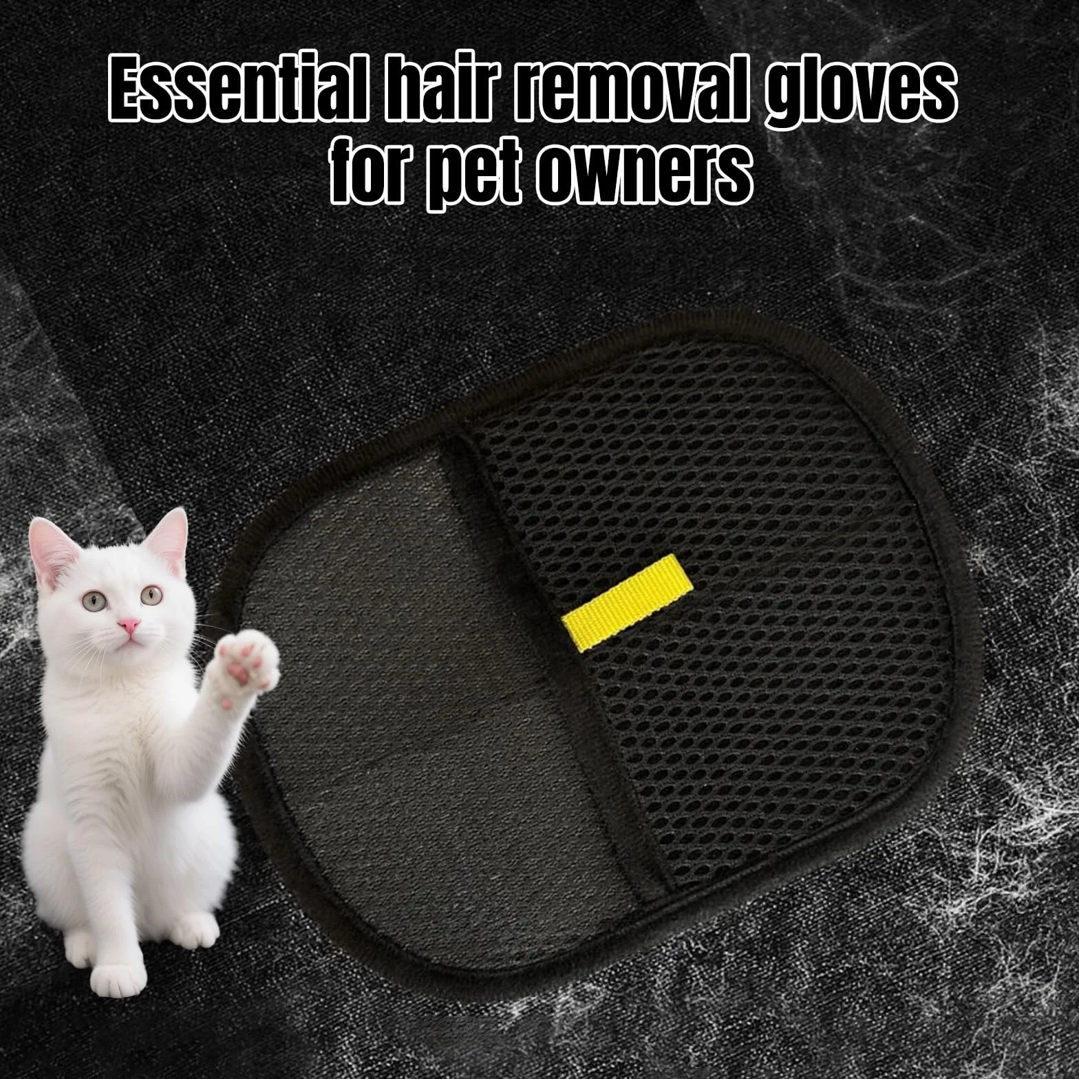 AzureRay Lot de 2 Gants de Toilettage Électrostatique pour Chien et Chat - Brosse Anti Poils Animaux, Lavage et Épilation