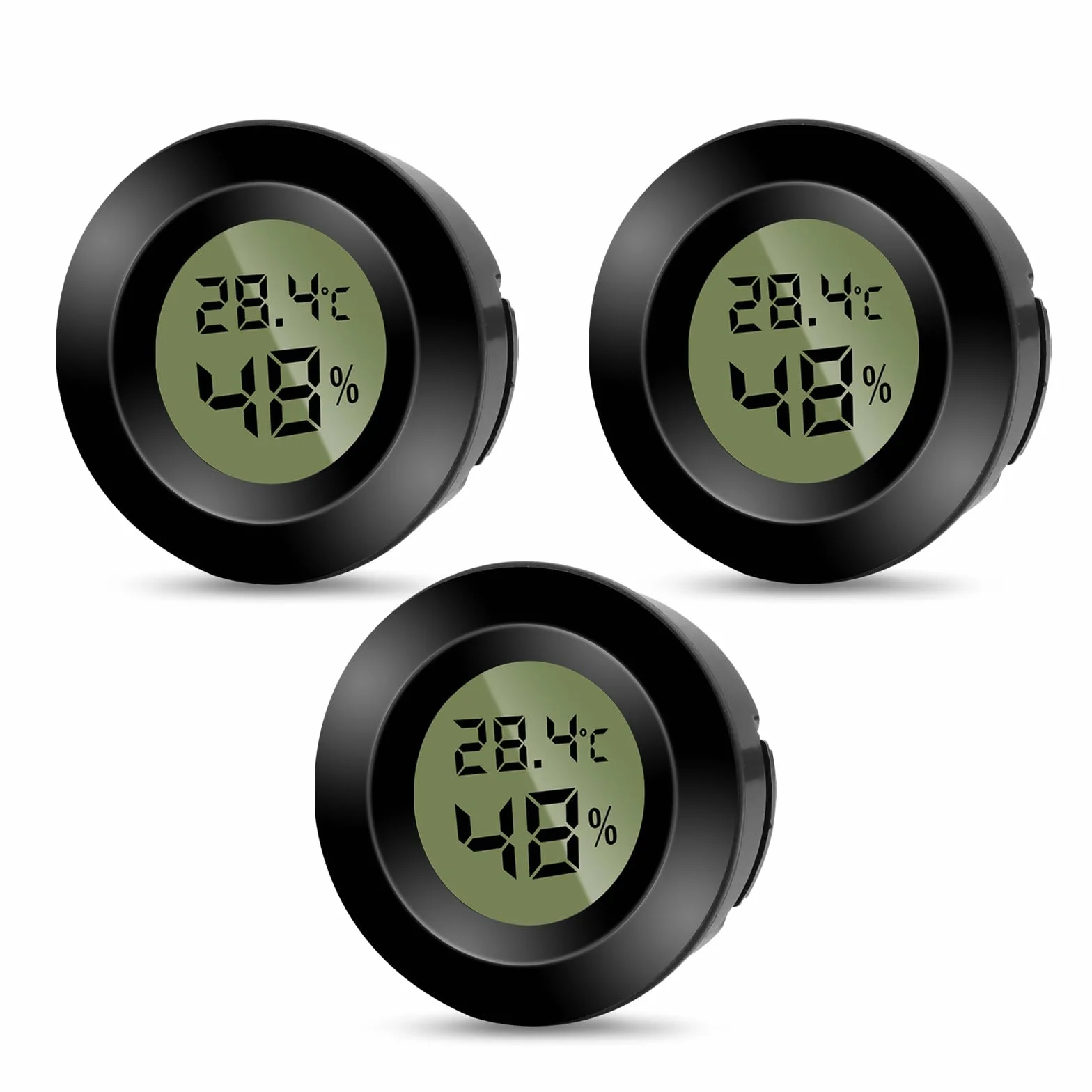 3PCS Hygromètre Numérique Thermomètre Intérieur Thermomètre D'ambiance Moniteur de Température et Humidimètre à Haute Précision Capteur Humidité Température pour Terrasse/Jardin/Maison/Cave