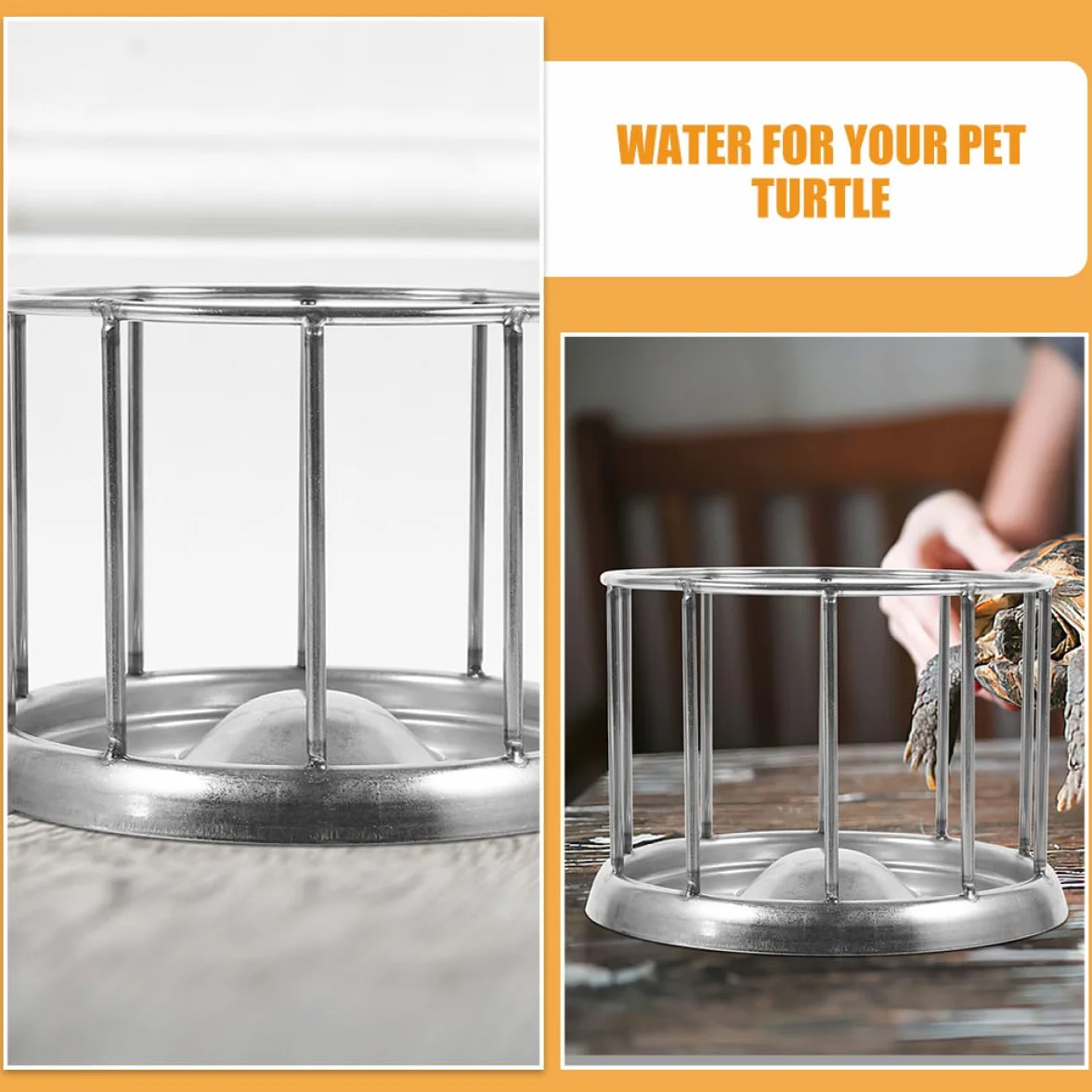 Artibetter Gamelle Acier Inoxydable Argenté Mangeoire Reptile Tortue Terrestre