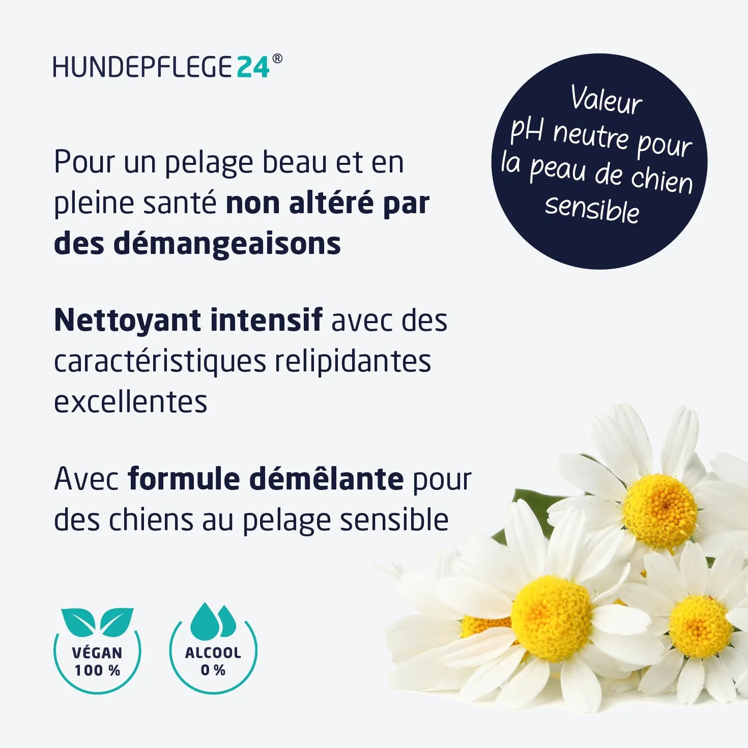 Shampooing Chien Antidémangeaison 500ml - Aide Contre Les démangeaisons, acariens, puces & infections fongiques - Shampooing Naturel pour Chien + Nettoyage et Soin antibactérien