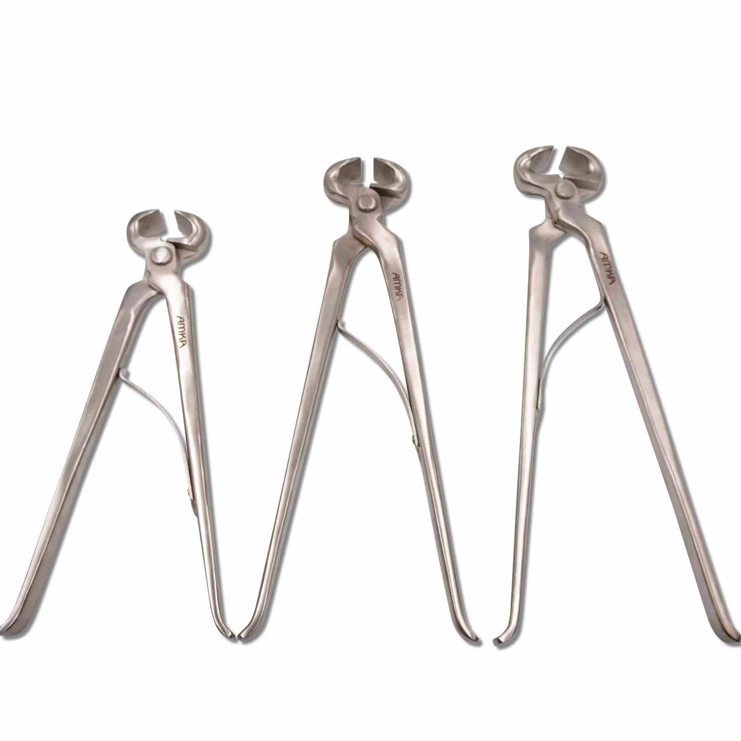 AMKA Pince coupe-sabot avec ressort en acier inoxydable 3 longueurs