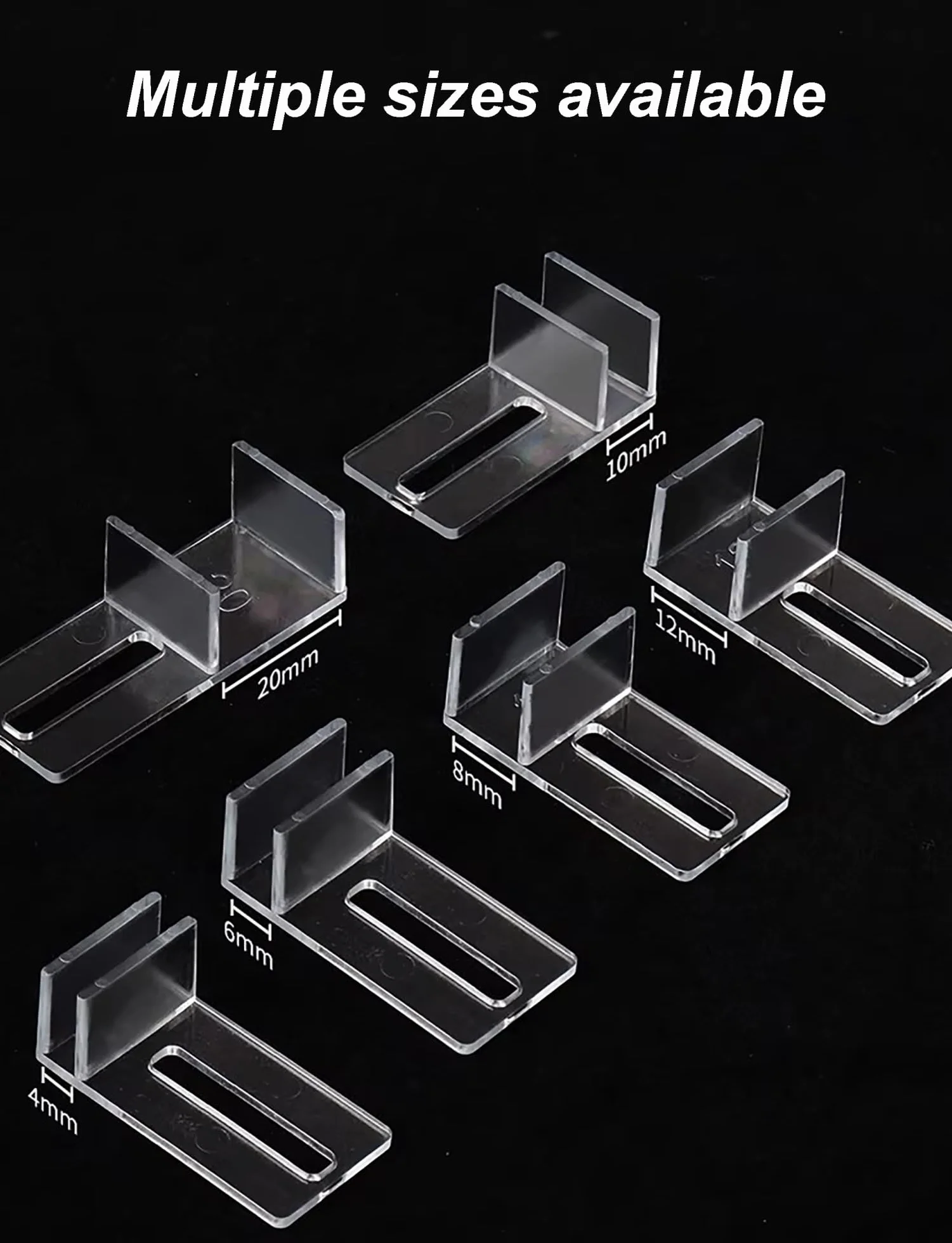 Clips de Couvercle d'aquarium 6/10 pièces Supports en Acrylique 4mm 10pcs